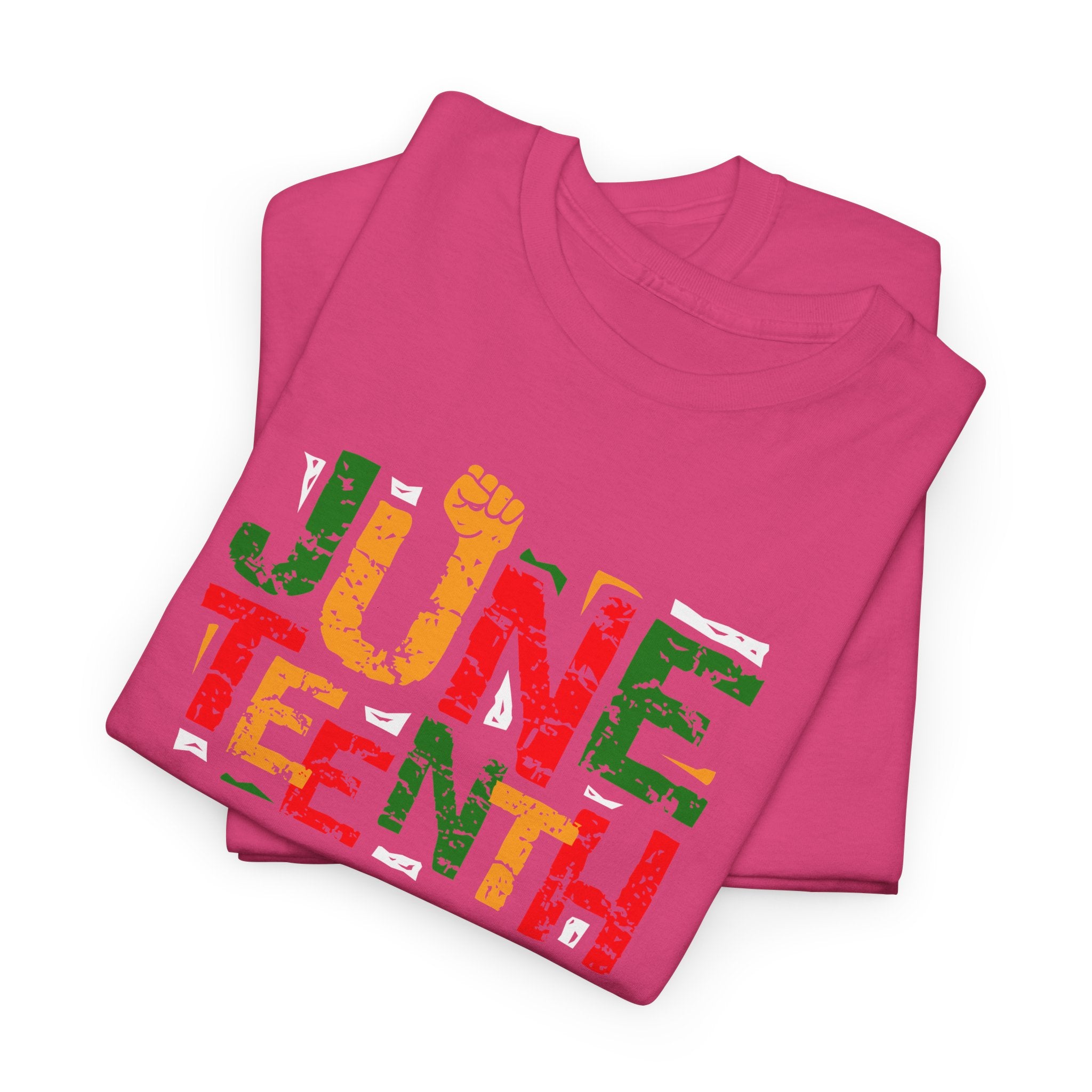 Juneteenth Celebration T-Shirt — "Made Us Stronger" Floral Block Letter Tee