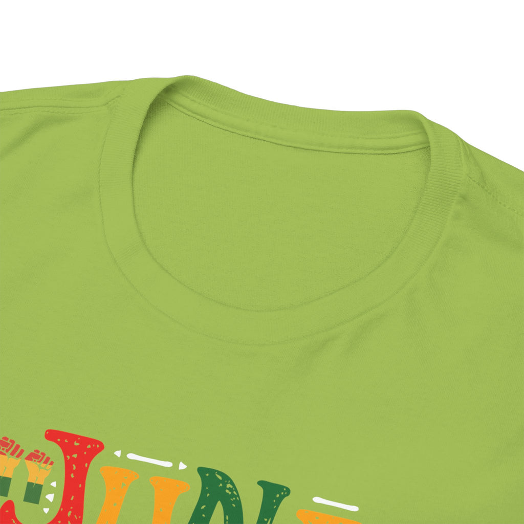 Juneteenth Graphic T-Shirt — Colorful Retro "Juneteenth" Tee (Jun 19 Celebration)