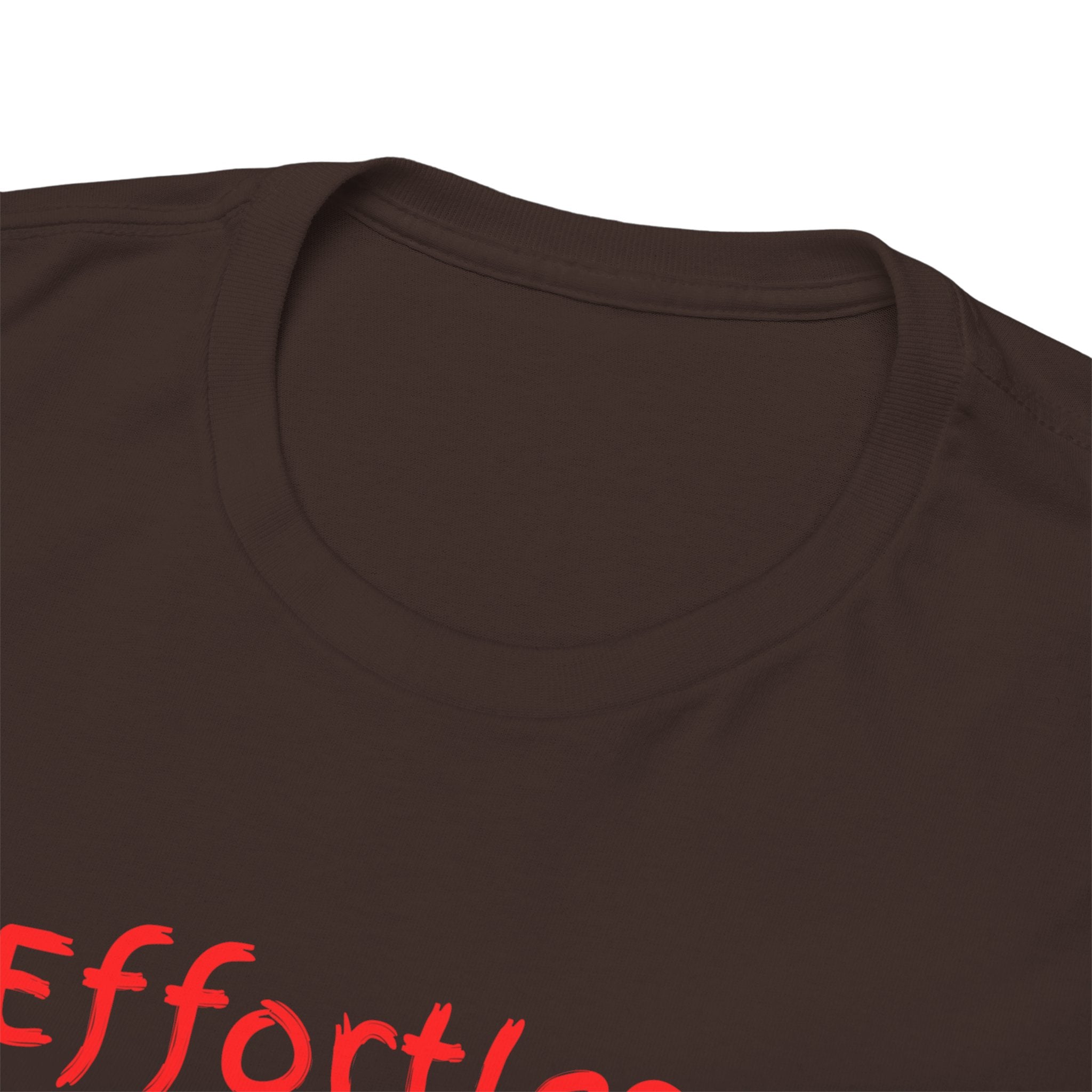 Effortless Tee — Minimal Red Script Graphic T-Shirt