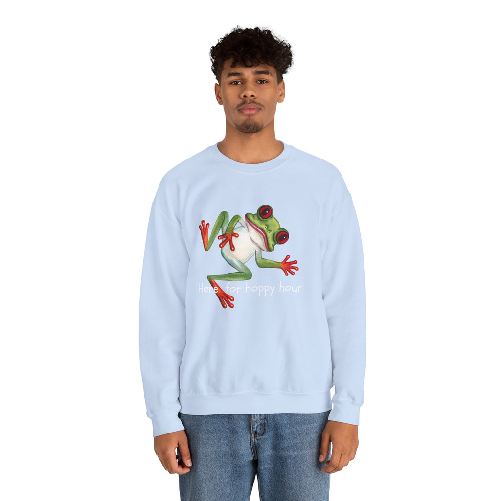 Frog 'Here for Hoppy Hour' Crewneck Sweatshirt