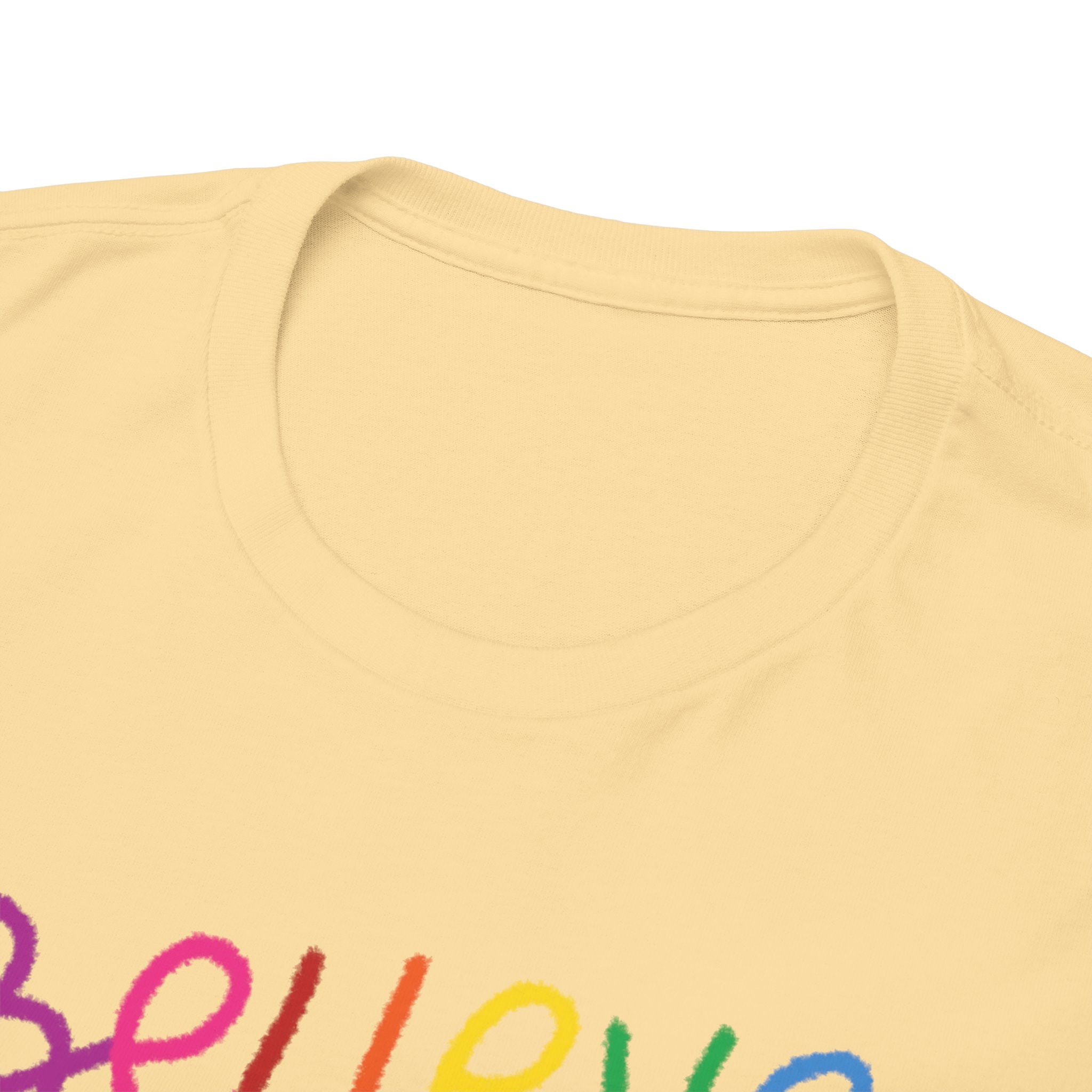 Believe in Yourself Tee — Rainbow Inspirational Motivational Shirt