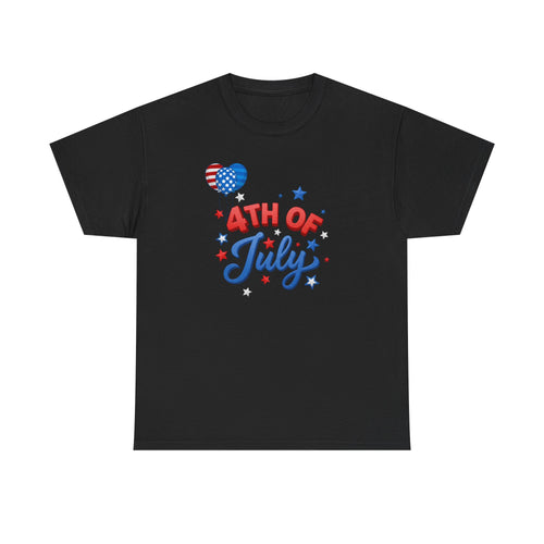 4th of July T-Shirt – Patriotic Stars & Heart Independence Day Tee