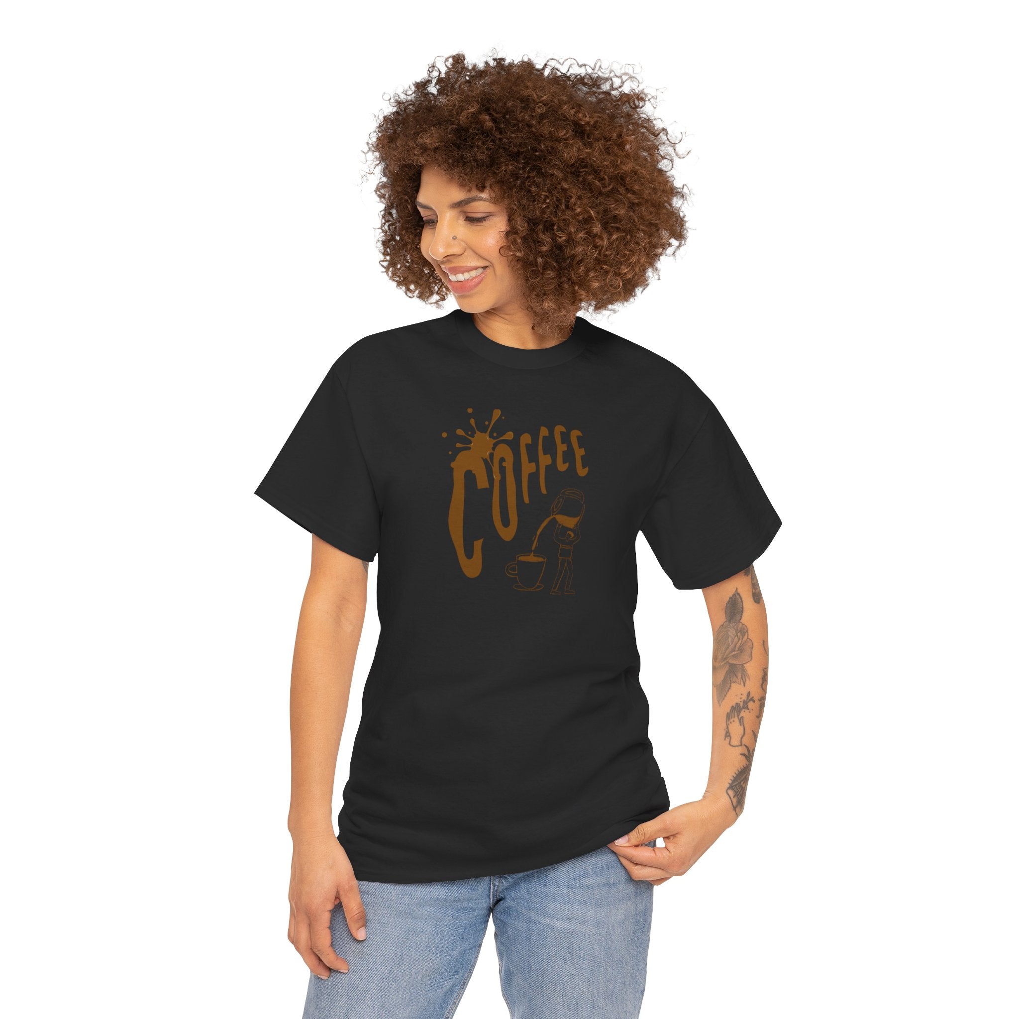 Coffee Splash T‑Shirt — Retro Coffee Typography Tee