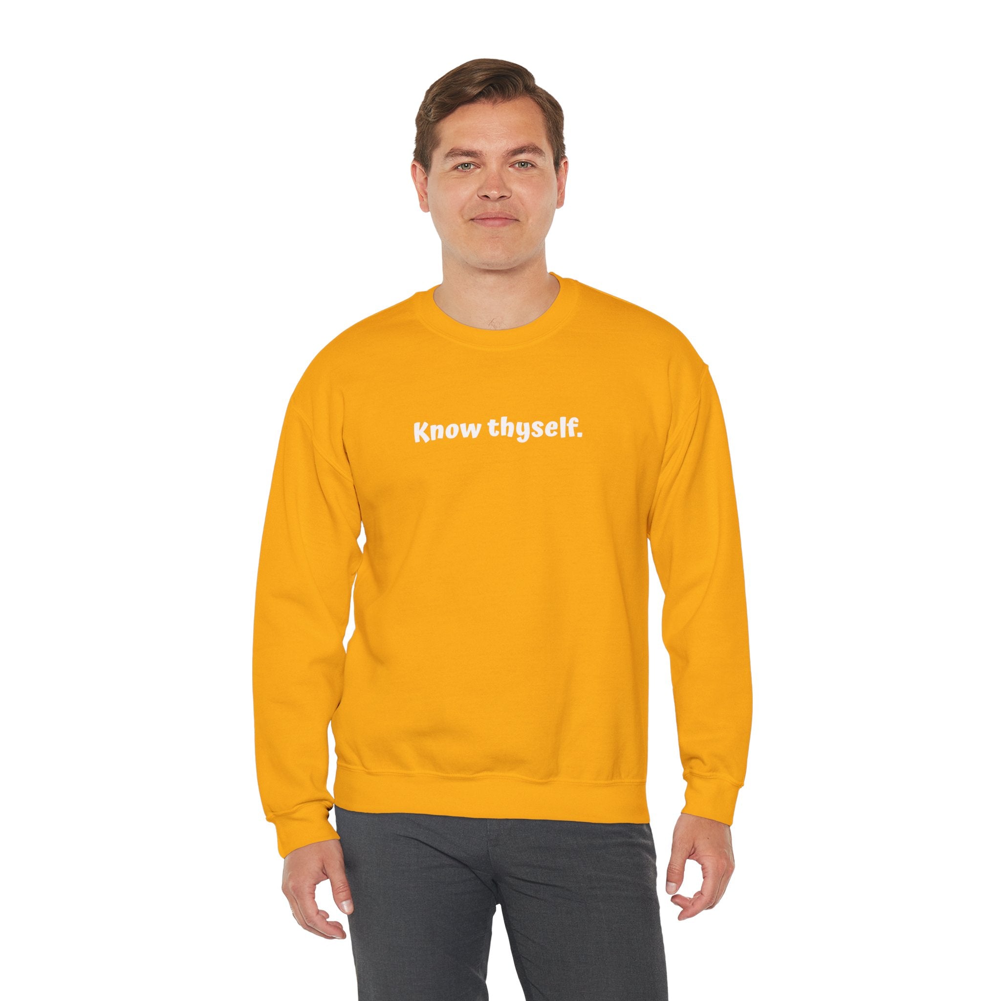 Know Thyself Crewneck Sweatshirt — Minimalist Inspirational Sweatshirt