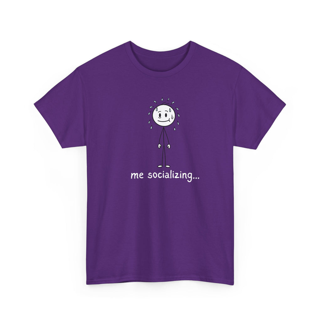 Me Socializing T-Shirt — Funny Introvert Stick Figure Tee