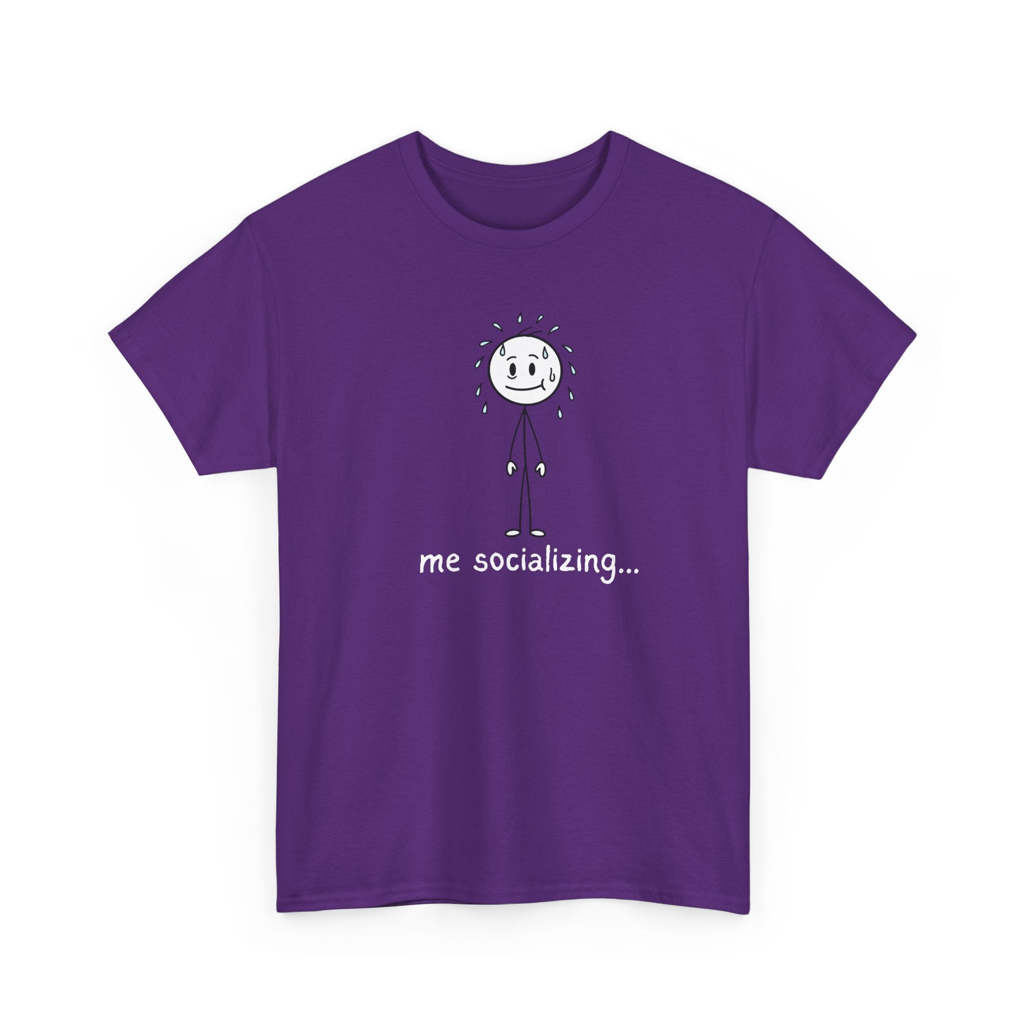 Me Socializing T-Shirt — Funny Introvert Stick Figure Tee