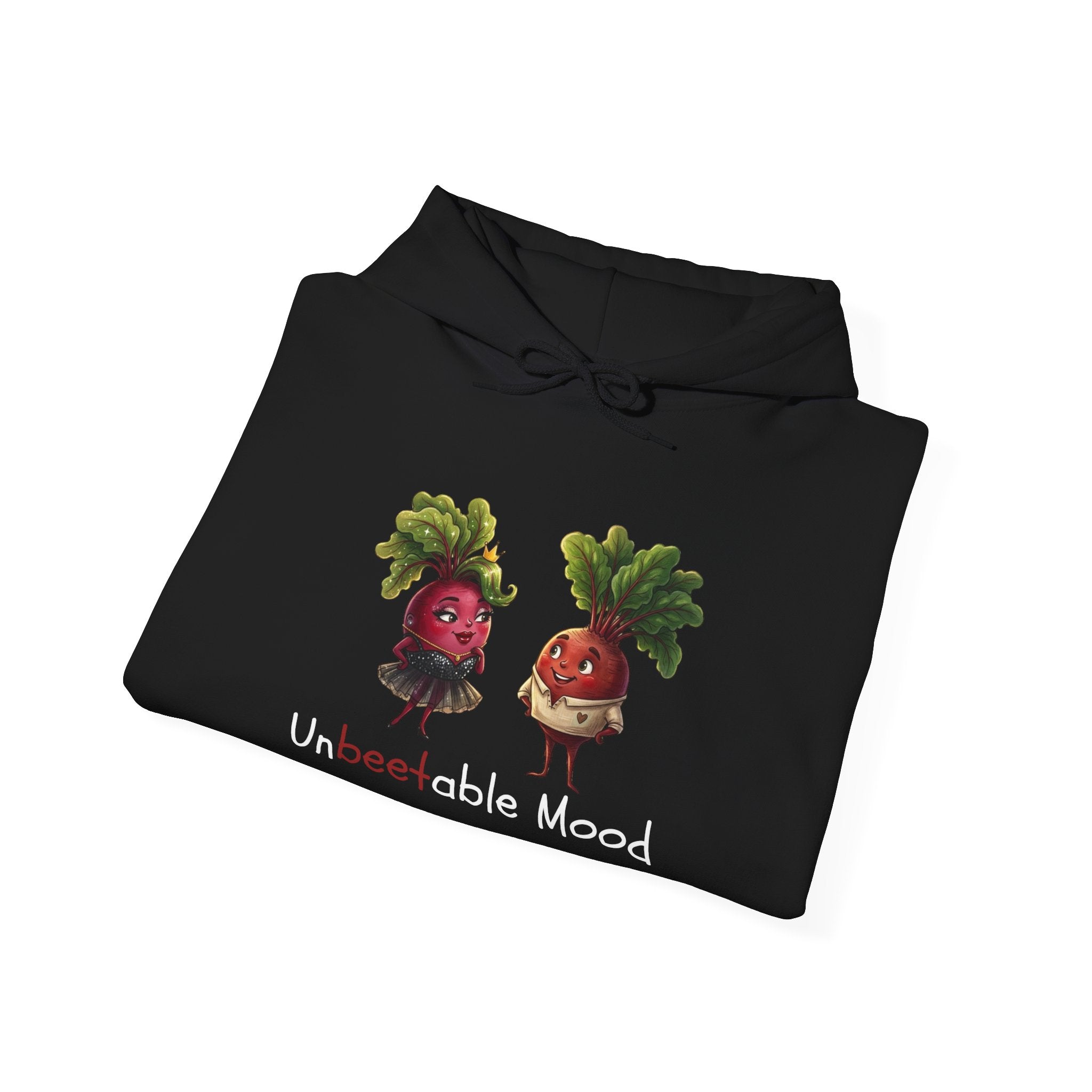 Radish 'Unbeetable Mood' Hoodie – Cute Veggie Couple Graphic Sweatshirt