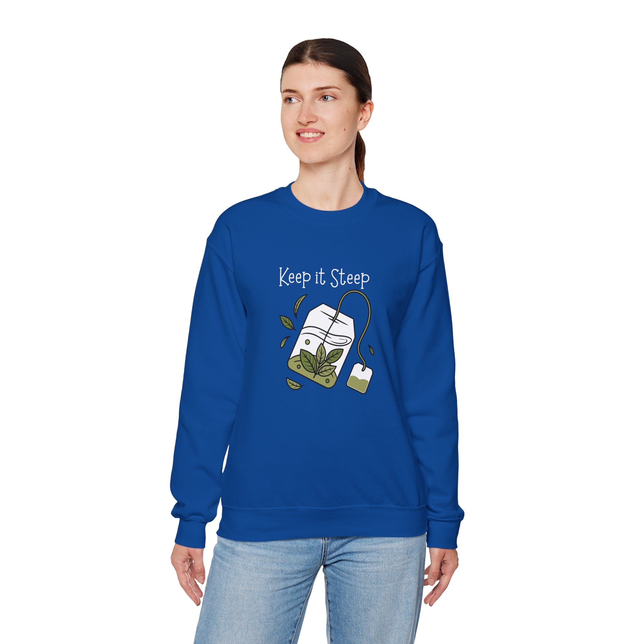 Crewneck Sweatshirt — Herbal Tea Bag Illustration | Cozy Botanical Gift