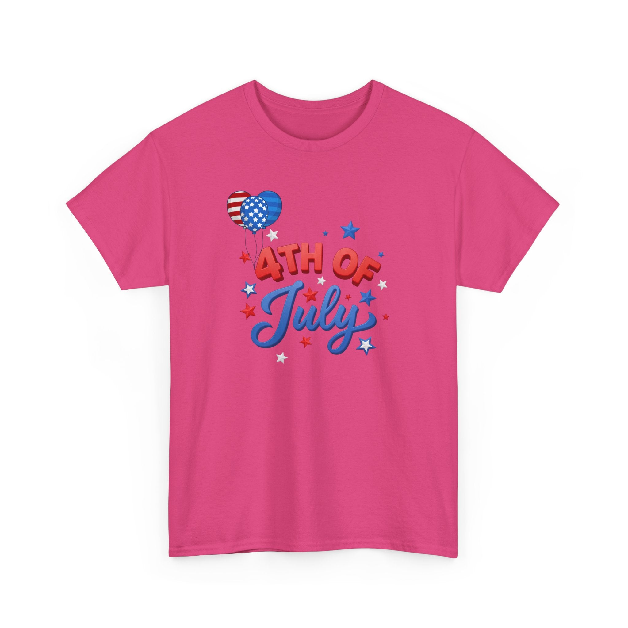 4th of July T-Shirt – Patriotic Stars & Heart Independence Day Tee