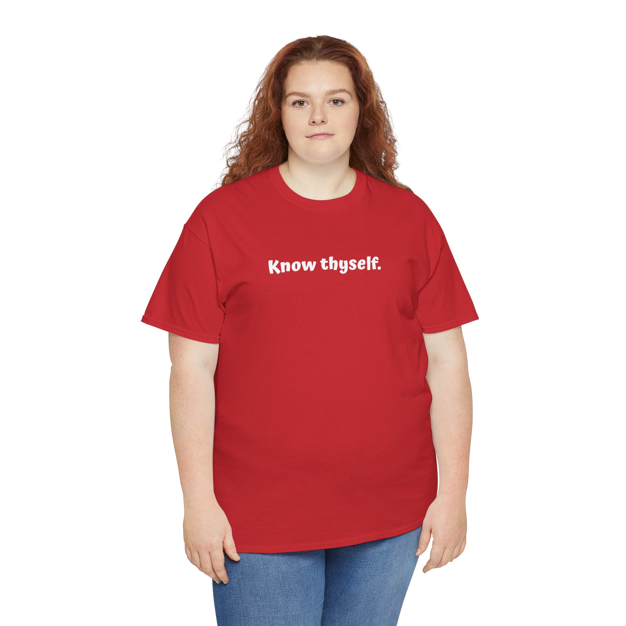 Know Thyself T-Shirt — Minimalist Affirmation Tee