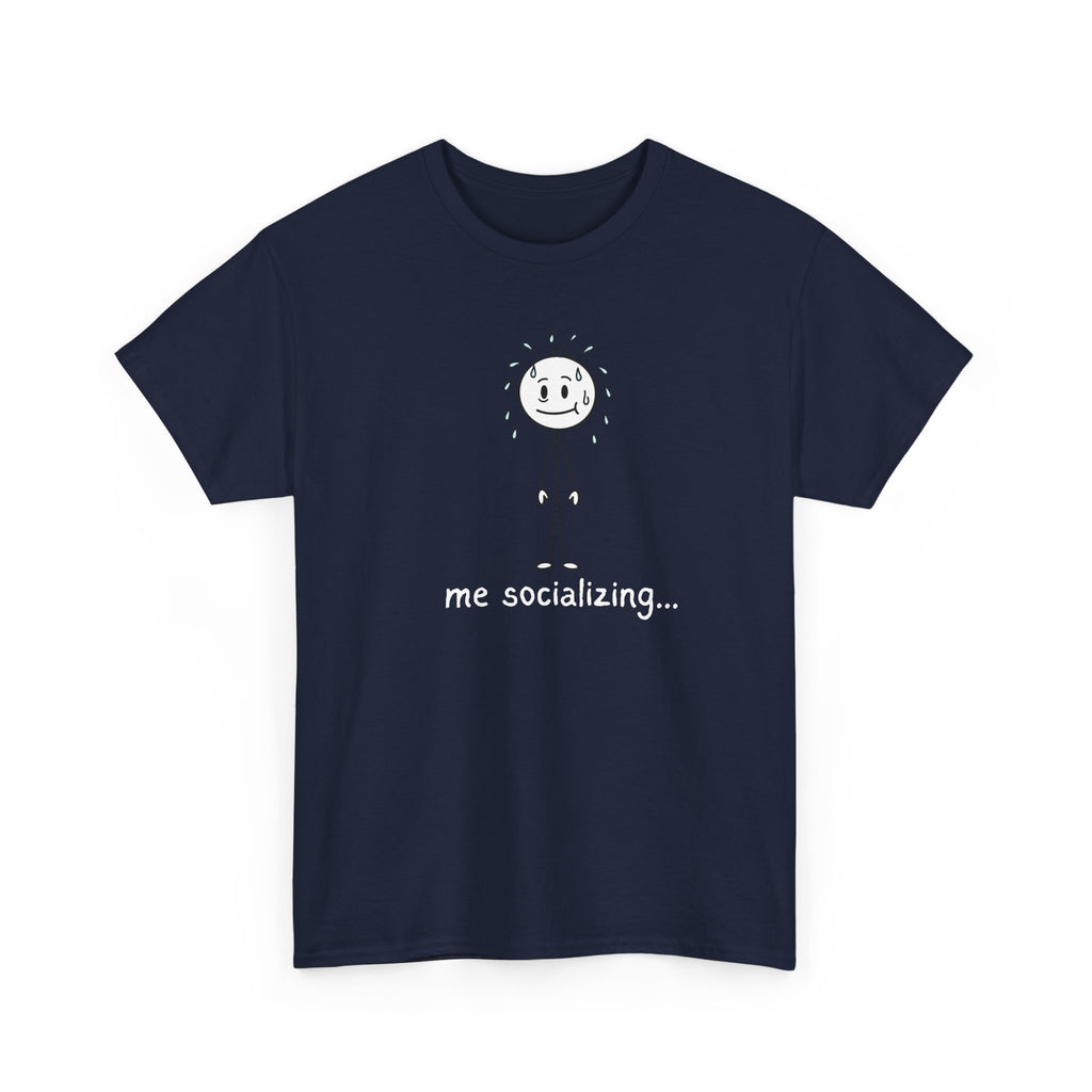 Me Socializing T-Shirt — Funny Introvert Stick Figure Tee