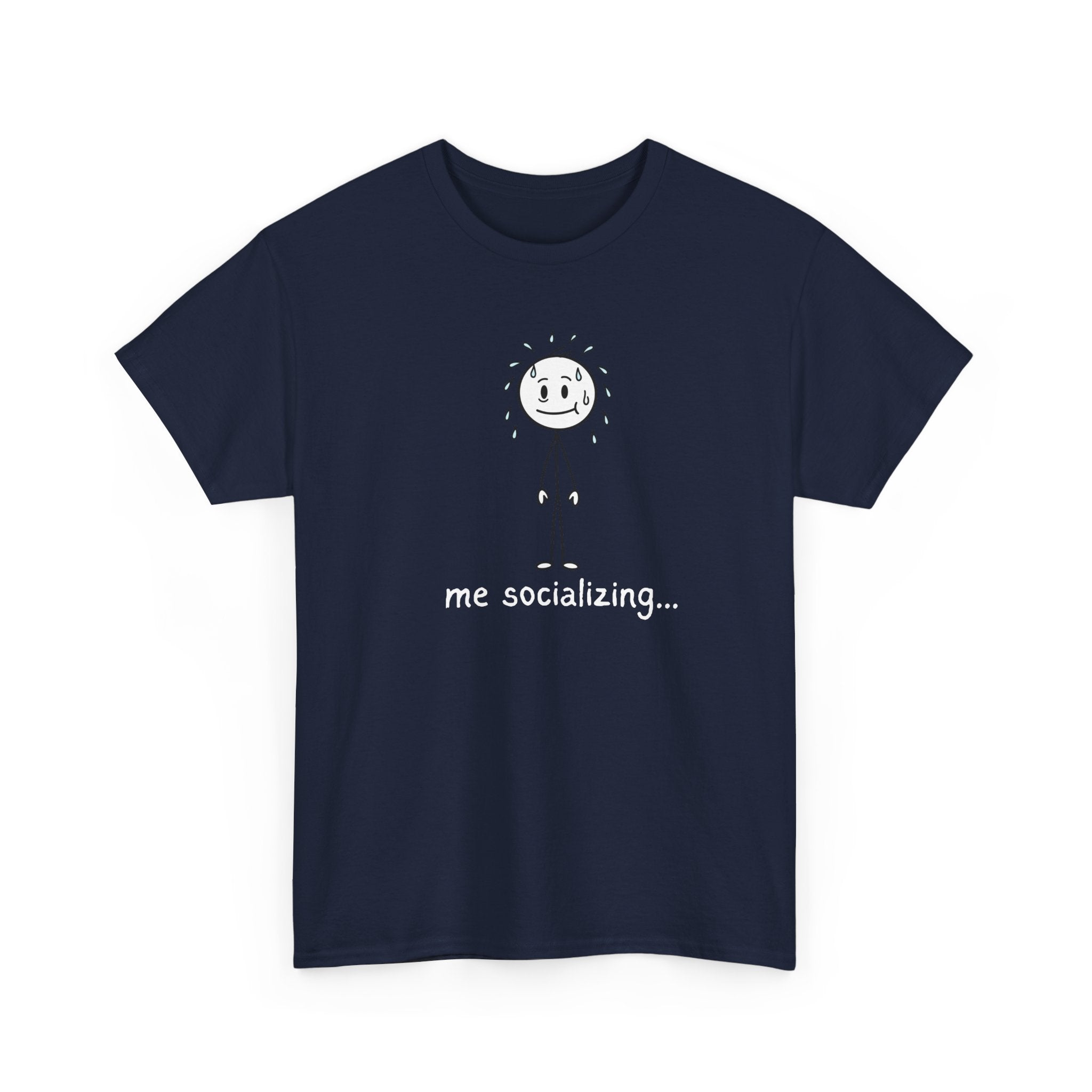 Me Socializing T-Shirt — Funny Introvert Stick Figure Tee