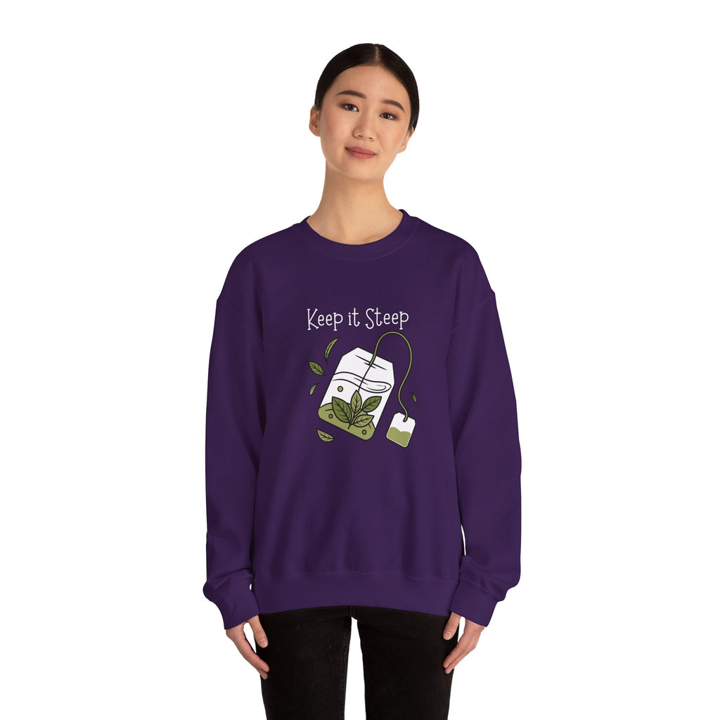 Crewneck Sweatshirt — Herbal Tea Bag Illustration | Cozy Botanical Gift