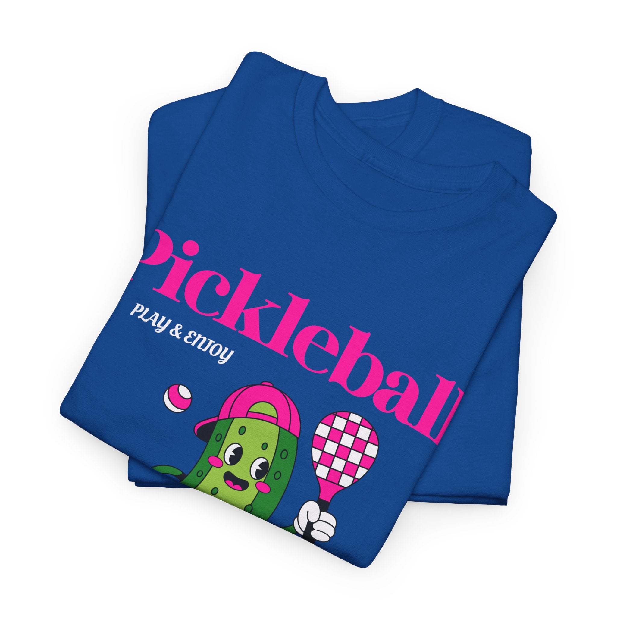 Pickleball Pickle Mascot Tee — Play & Enjoy Graphic T-Shirt