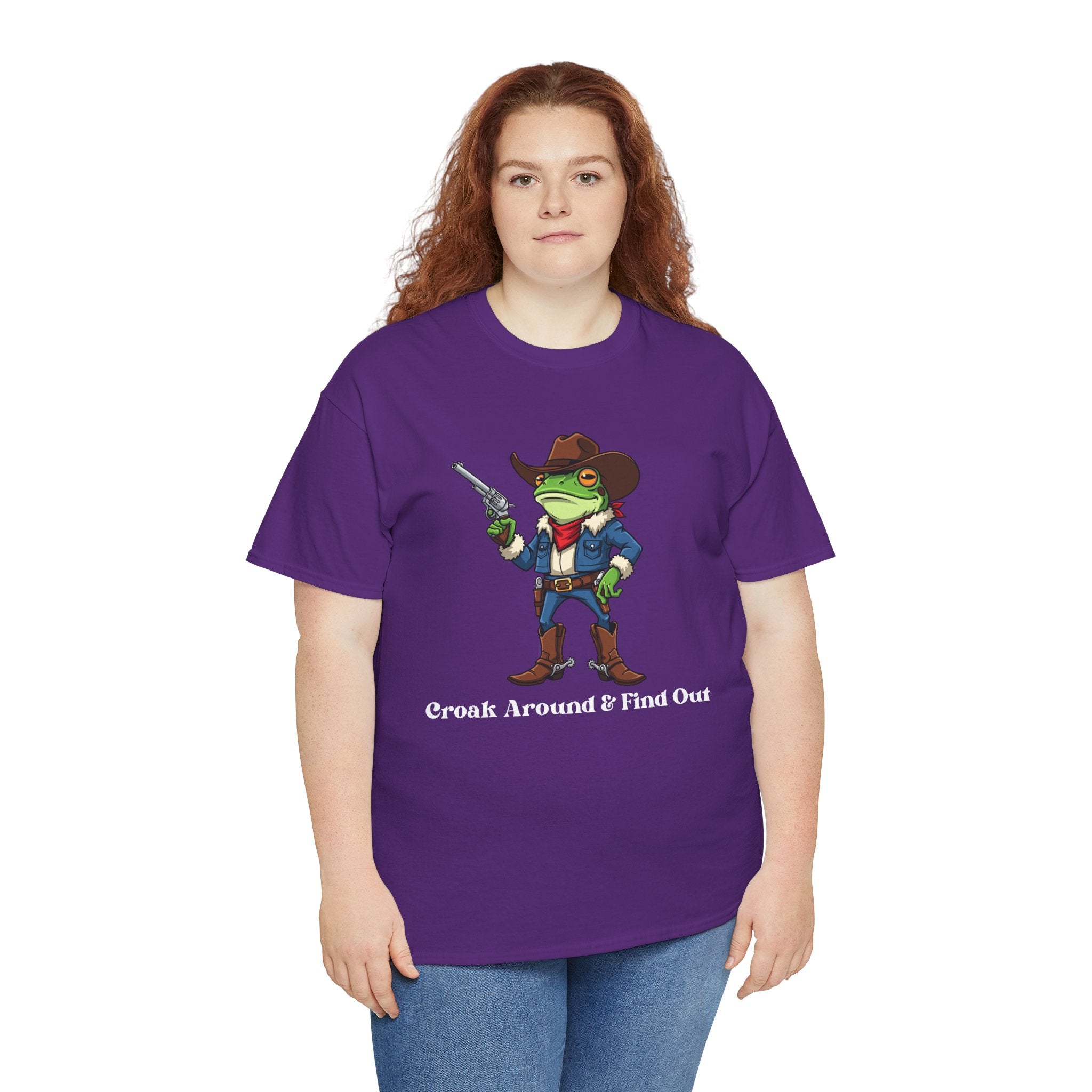 Cowboy Frog T-Shirt - "Croak Around & Find Out" Funny Western Graphic Tee