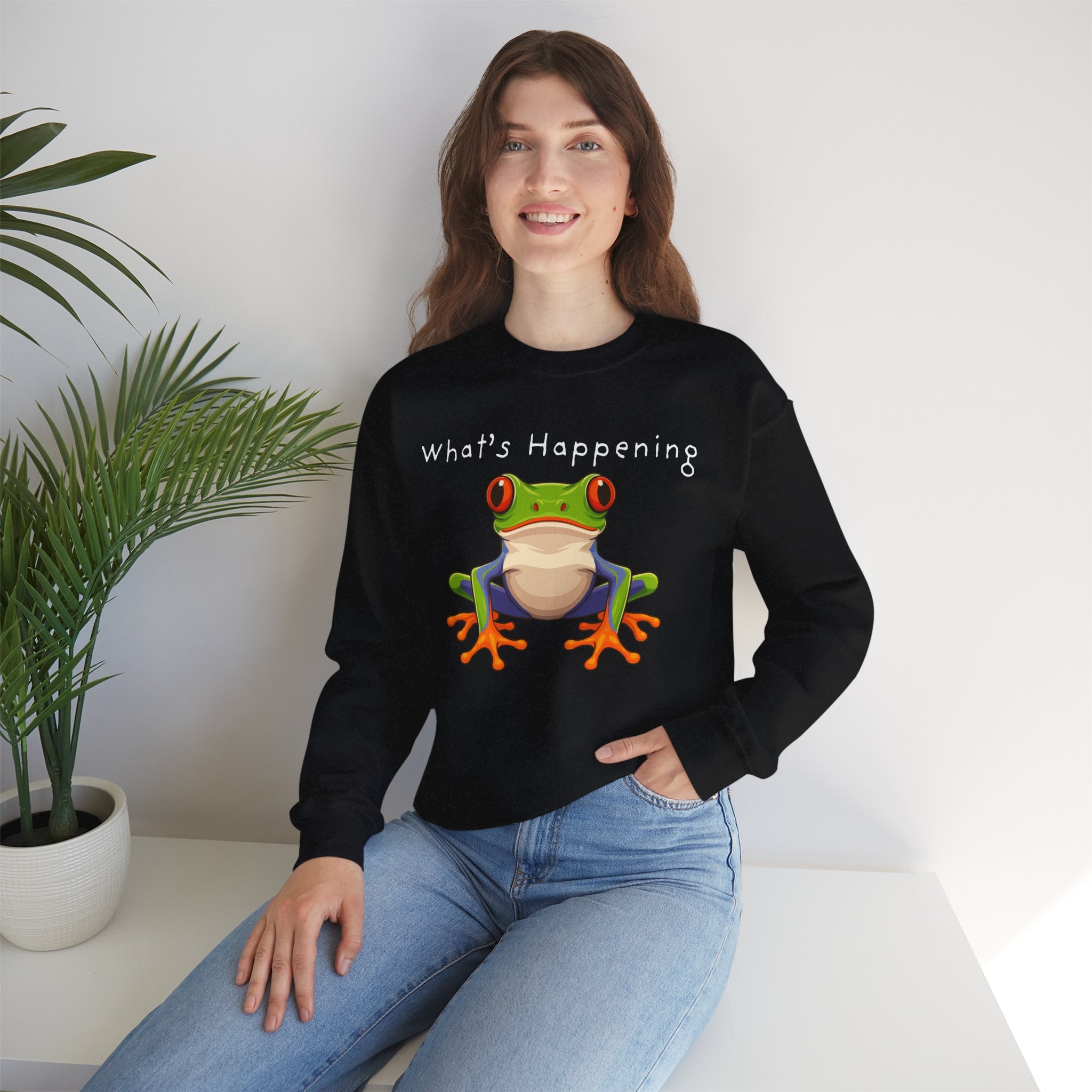 What's Happening Frog Crewneck Sweatshirt