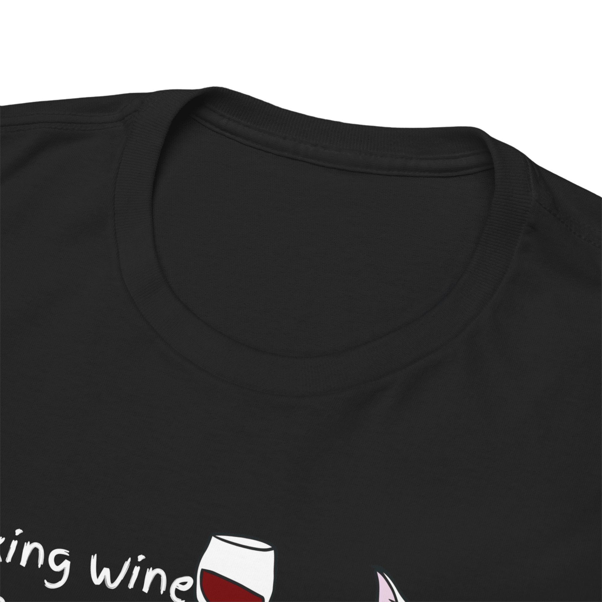 Drinking Wine, Feline Fine Cat Tee