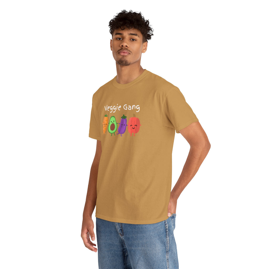 Veggie Gang T-Shirt – Cute Cartoon Avocado, Carrot, Eggplant & Pepper Tee