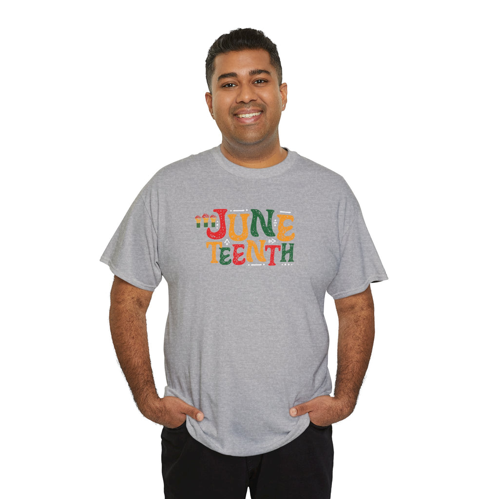 Juneteenth Graphic T-Shirt — Colorful Retro "Juneteenth" Tee (Jun 19 Celebration)