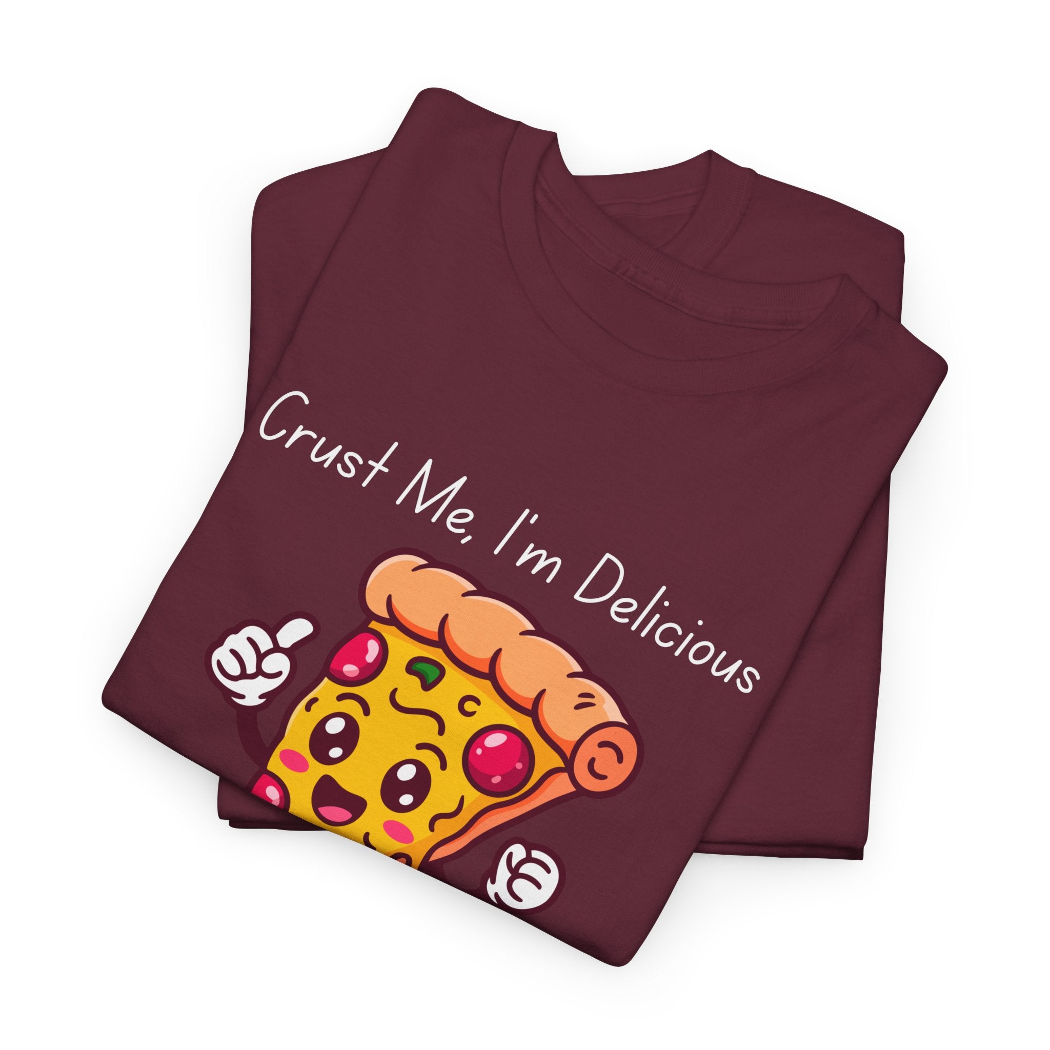 Pizza Slice Tee — "Crust Me, I'm Delicious" Funny Pizza Graphic Shirt
