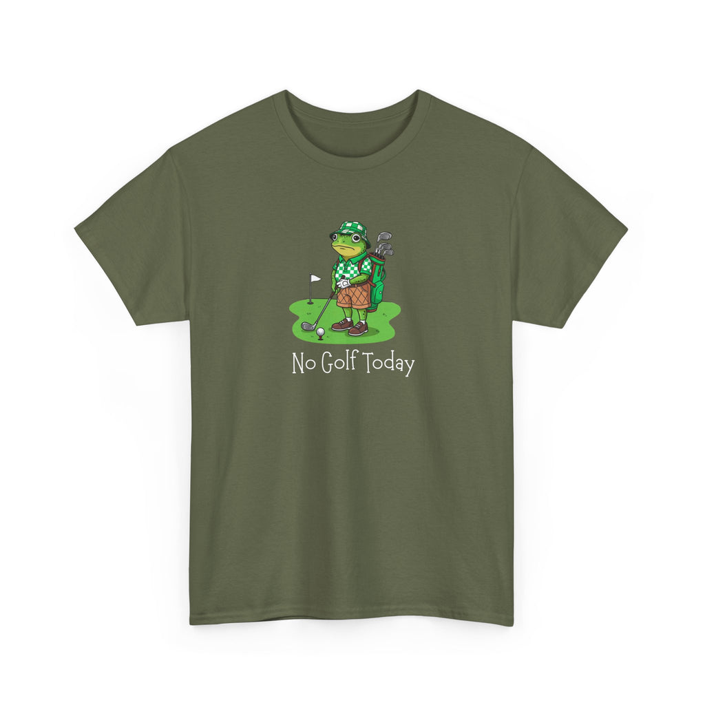 T-Shirt — Funny 'No Golf Today' Frog Golfer Graphic Tee