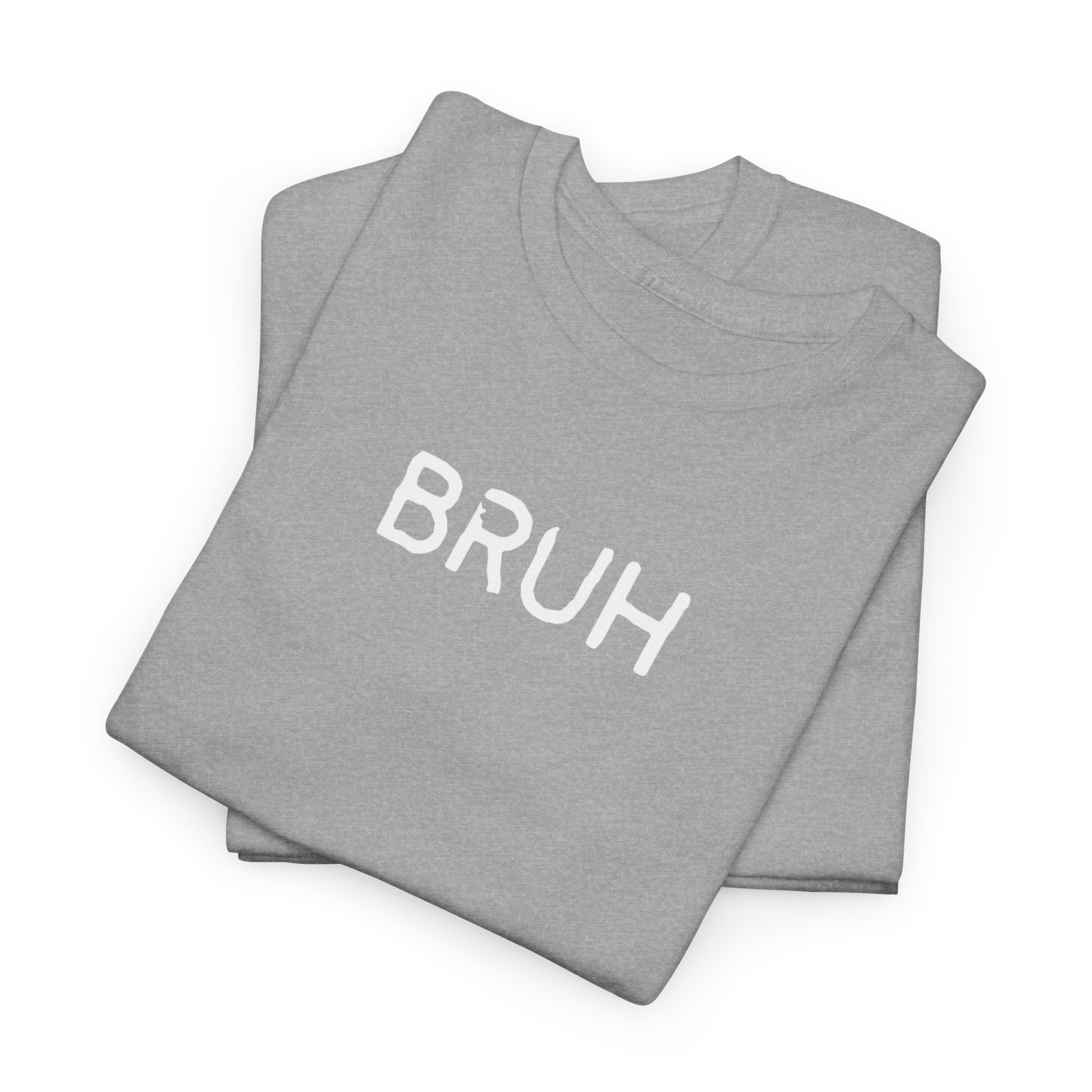 Bruh Minimalist Graphic Tee — Casual Streetwear Shirt with Small Chest Text