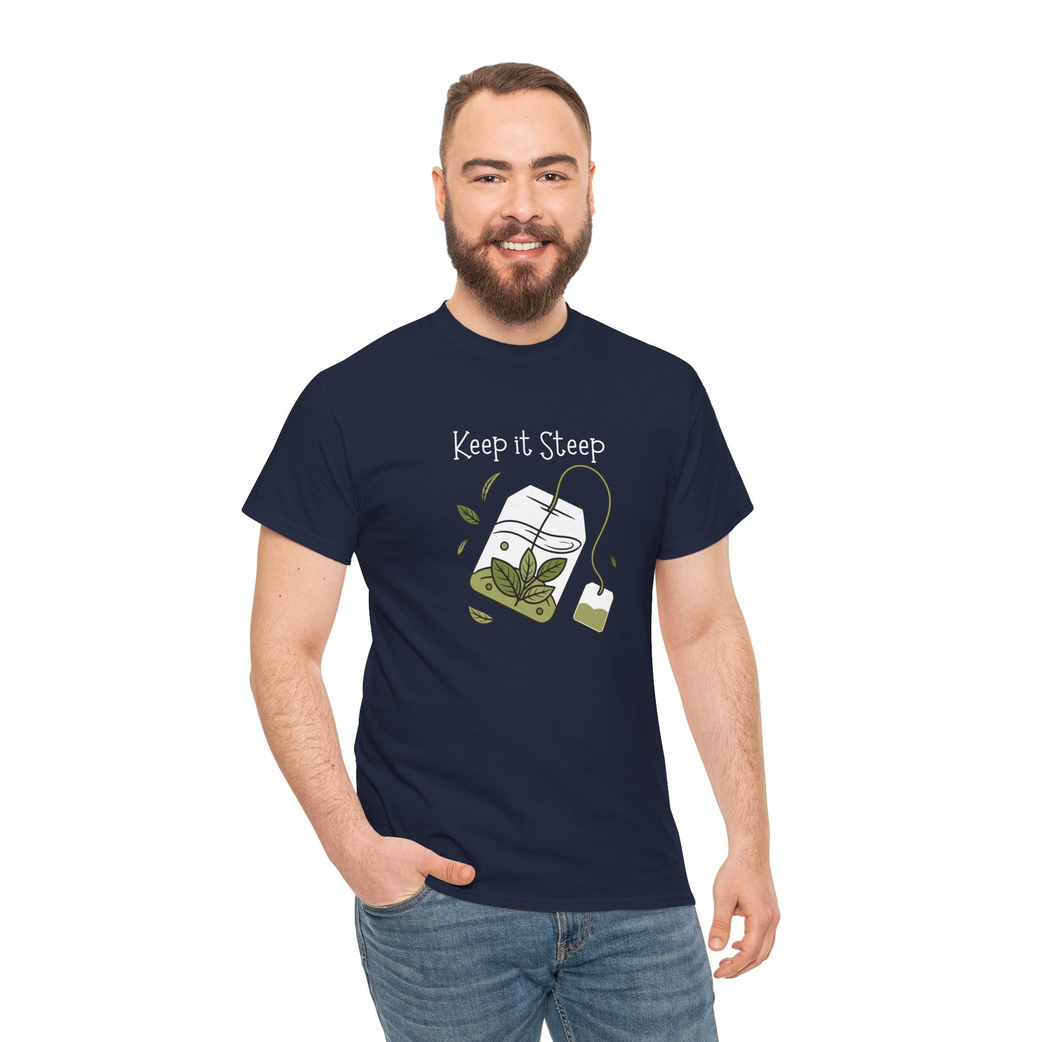 Keep It Steep Tea T-Shirt — Cute Tea Bag Graphic Tee for Tea Lovers