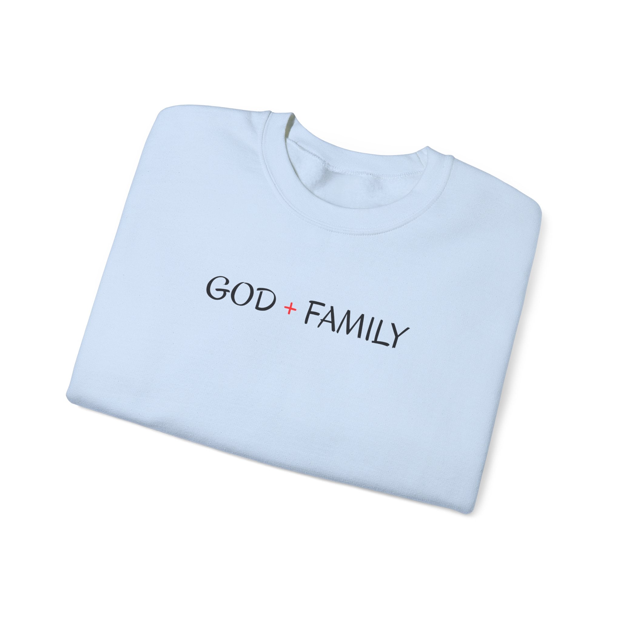 God + Family Crewneck Sweatshirt — Faith-Inspired Family Pullover
