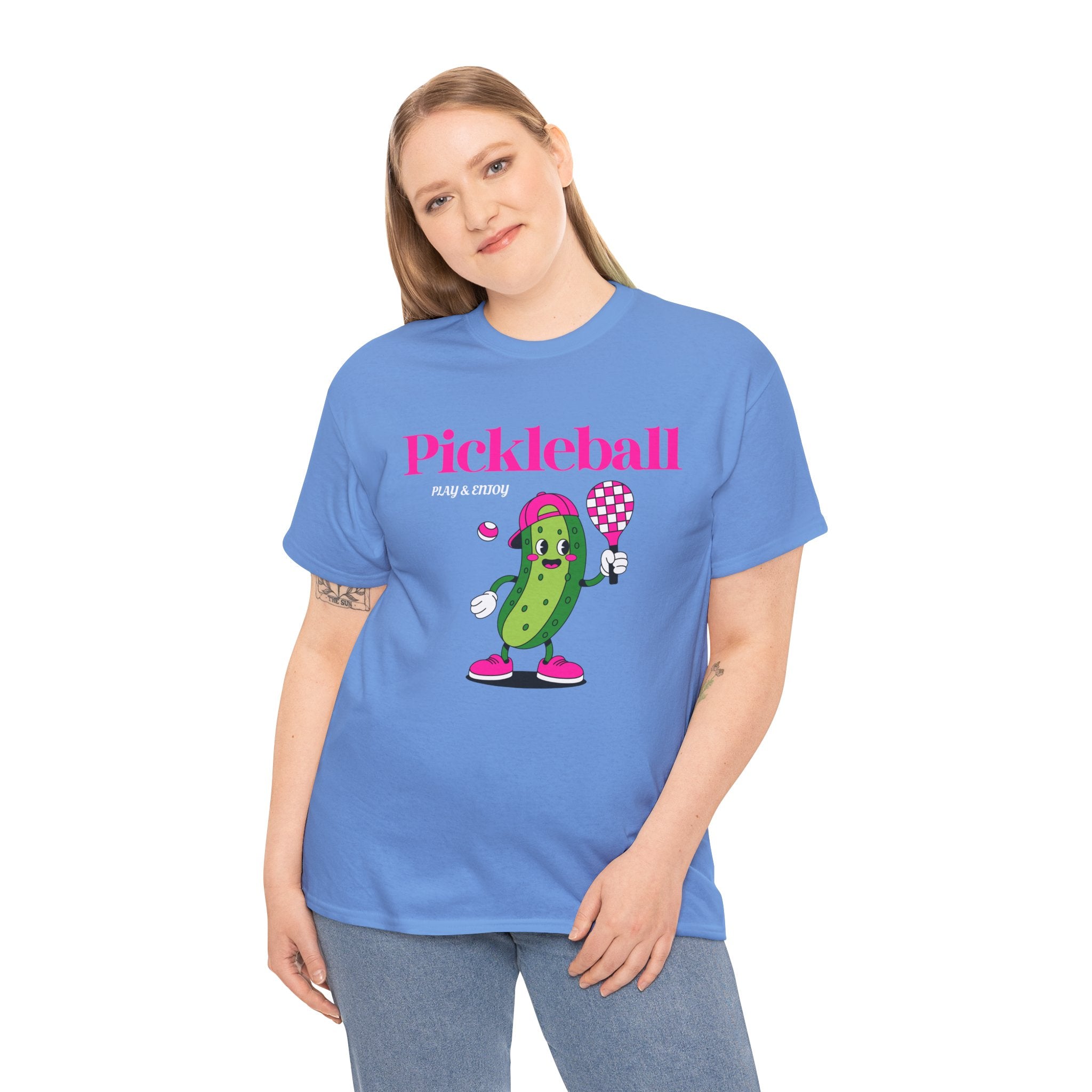 Pickleball Pickle Mascot Tee — Play & Enjoy Graphic T-Shirt