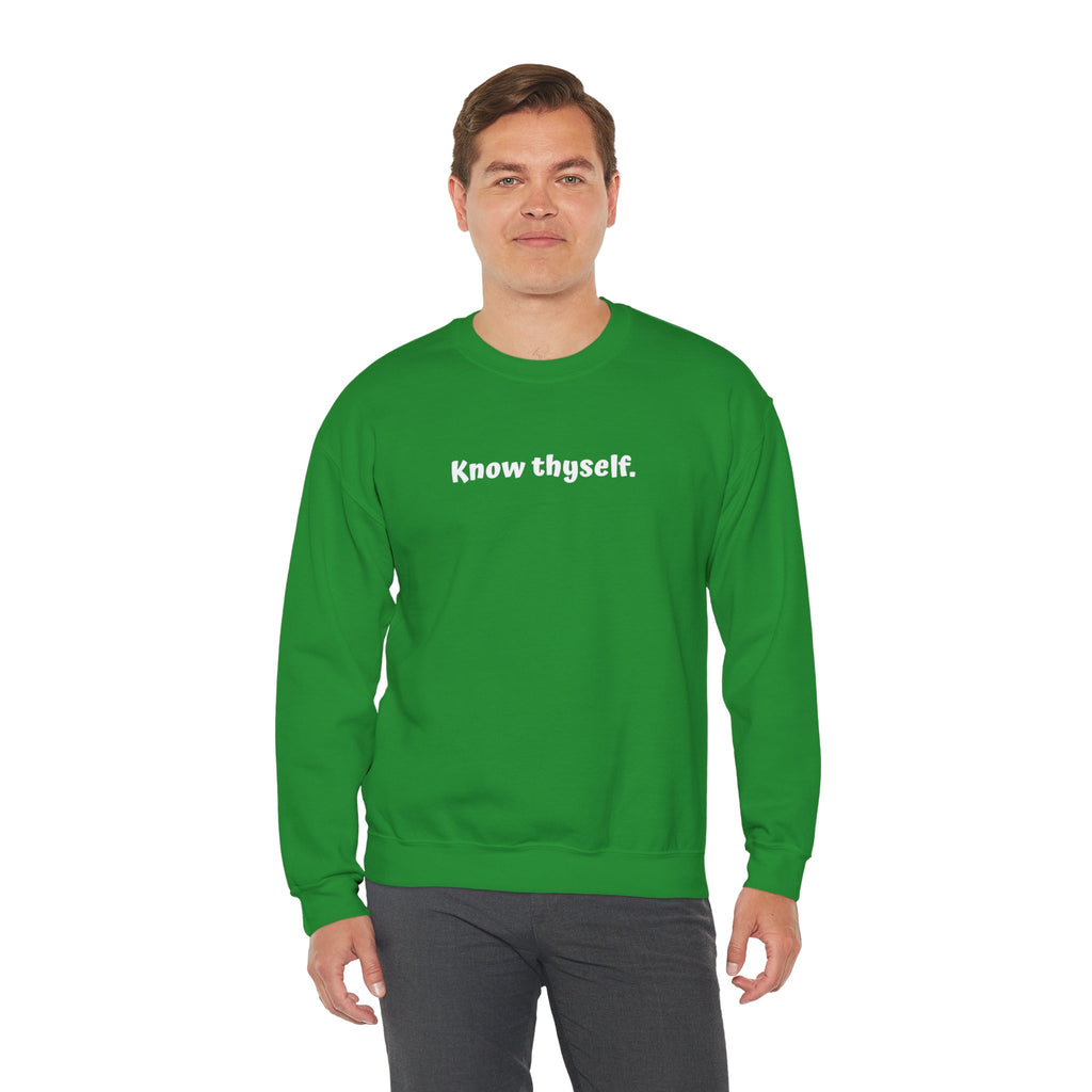 Know Thyself Crewneck Sweatshirt — Minimalist Inspirational Sweatshirt