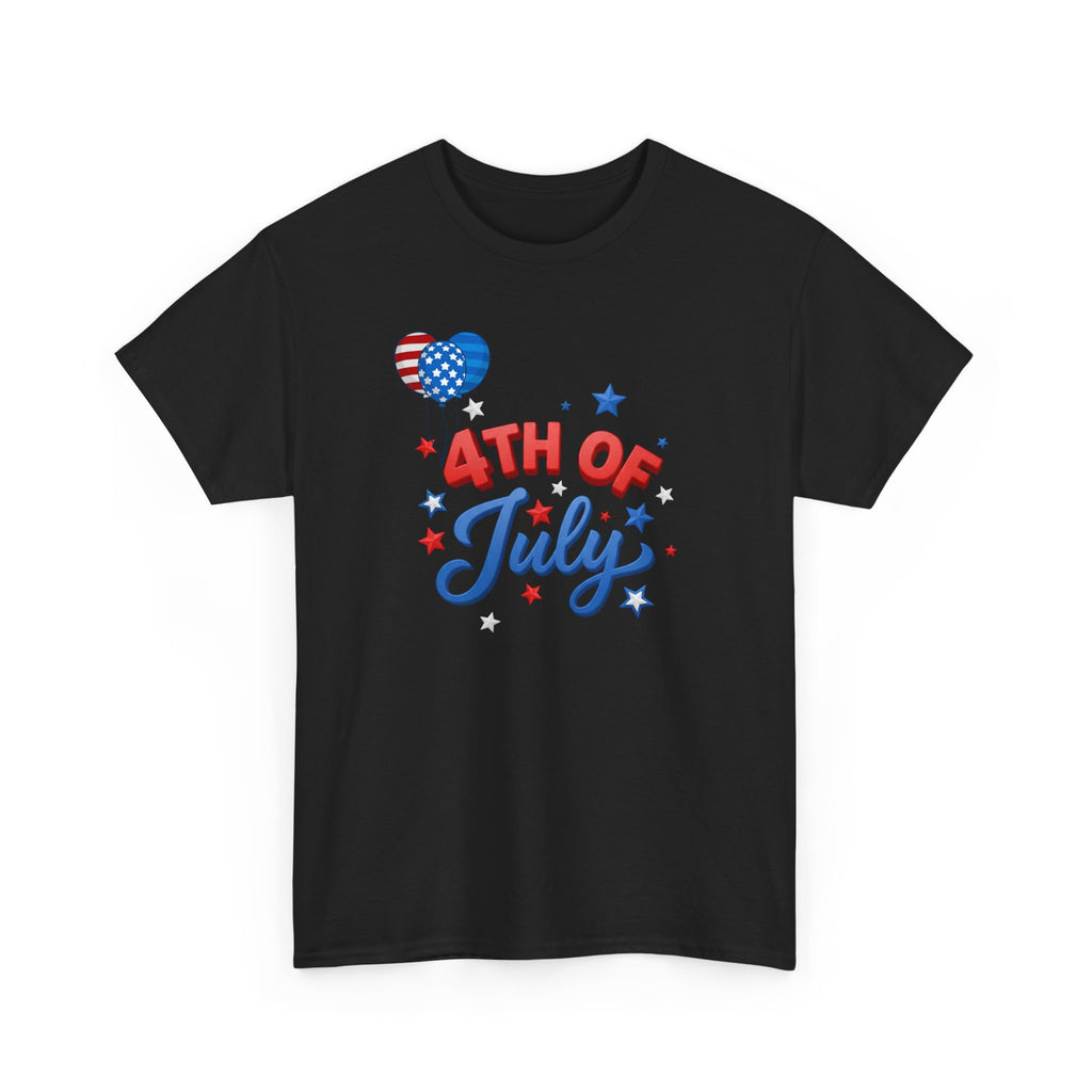 4th of July T-Shirt – Patriotic Stars & Heart Independence Day Tee