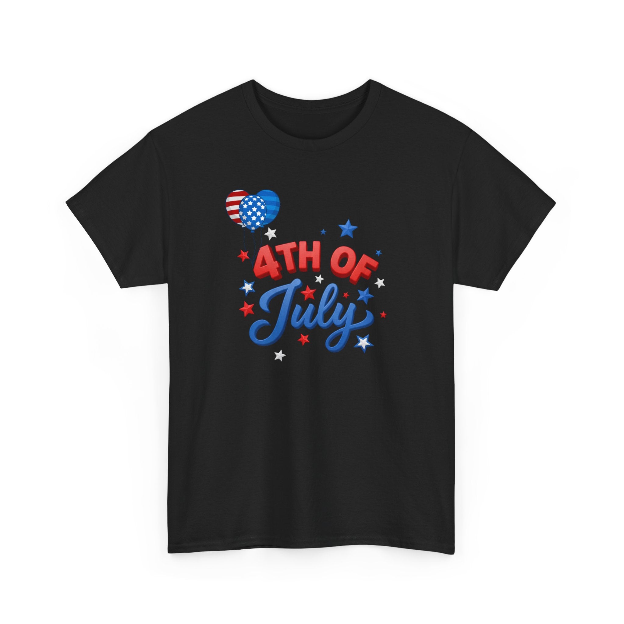 4th of July T-Shirt – Patriotic Stars & Heart Independence Day Tee