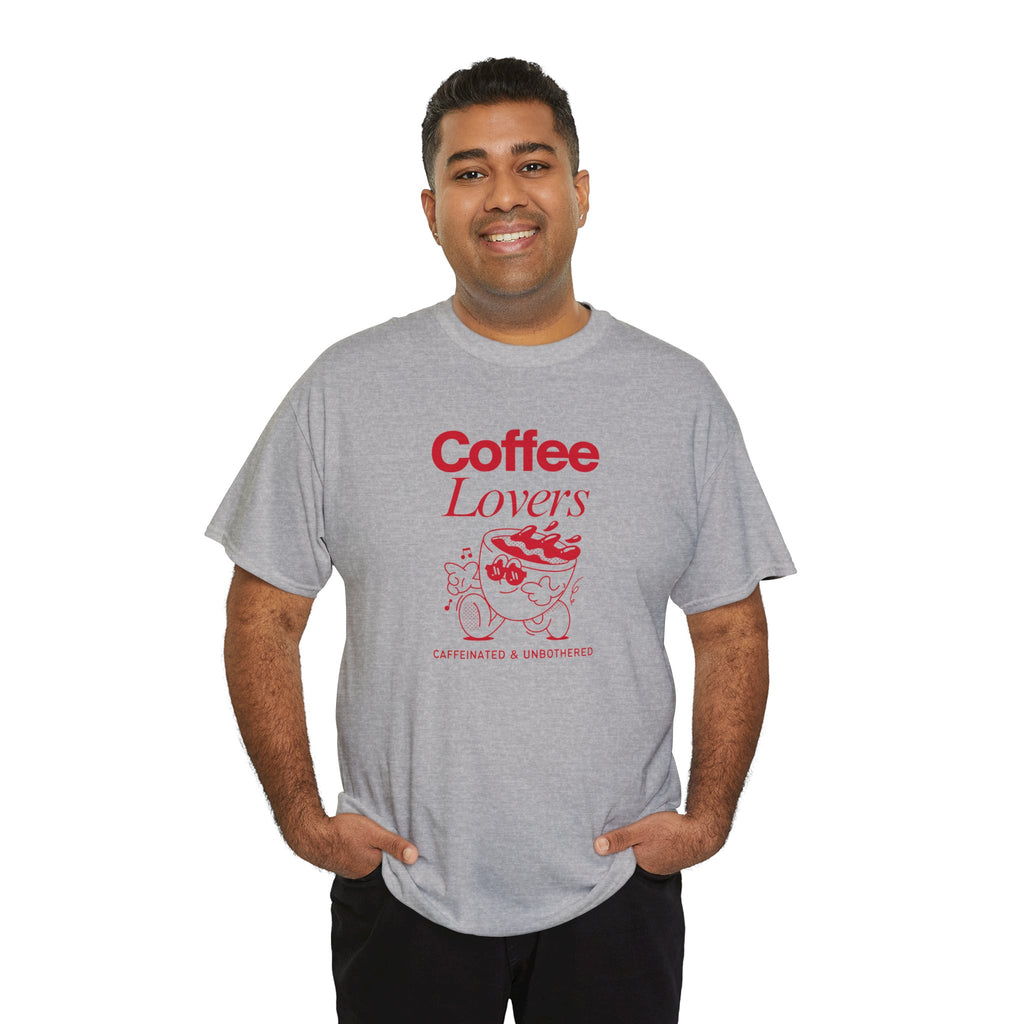 Coffee Lovers T-Shirt — Cute Red Coffee Cup Graphic Tee