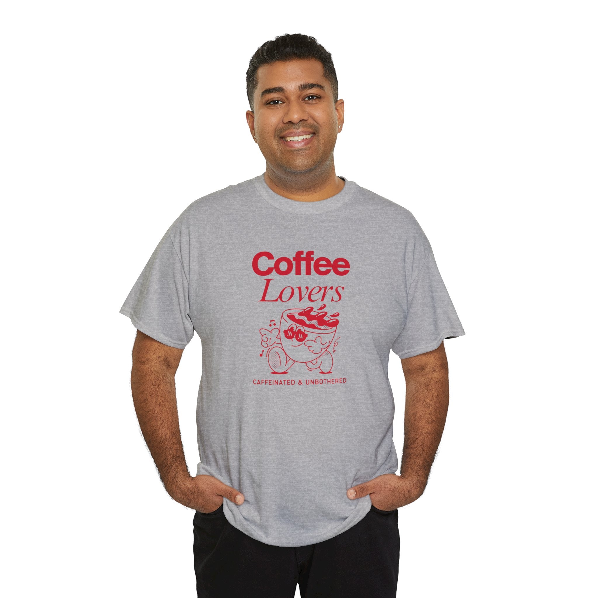 Coffee Lovers T-Shirt — Cute Red Coffee Cup Graphic Tee
