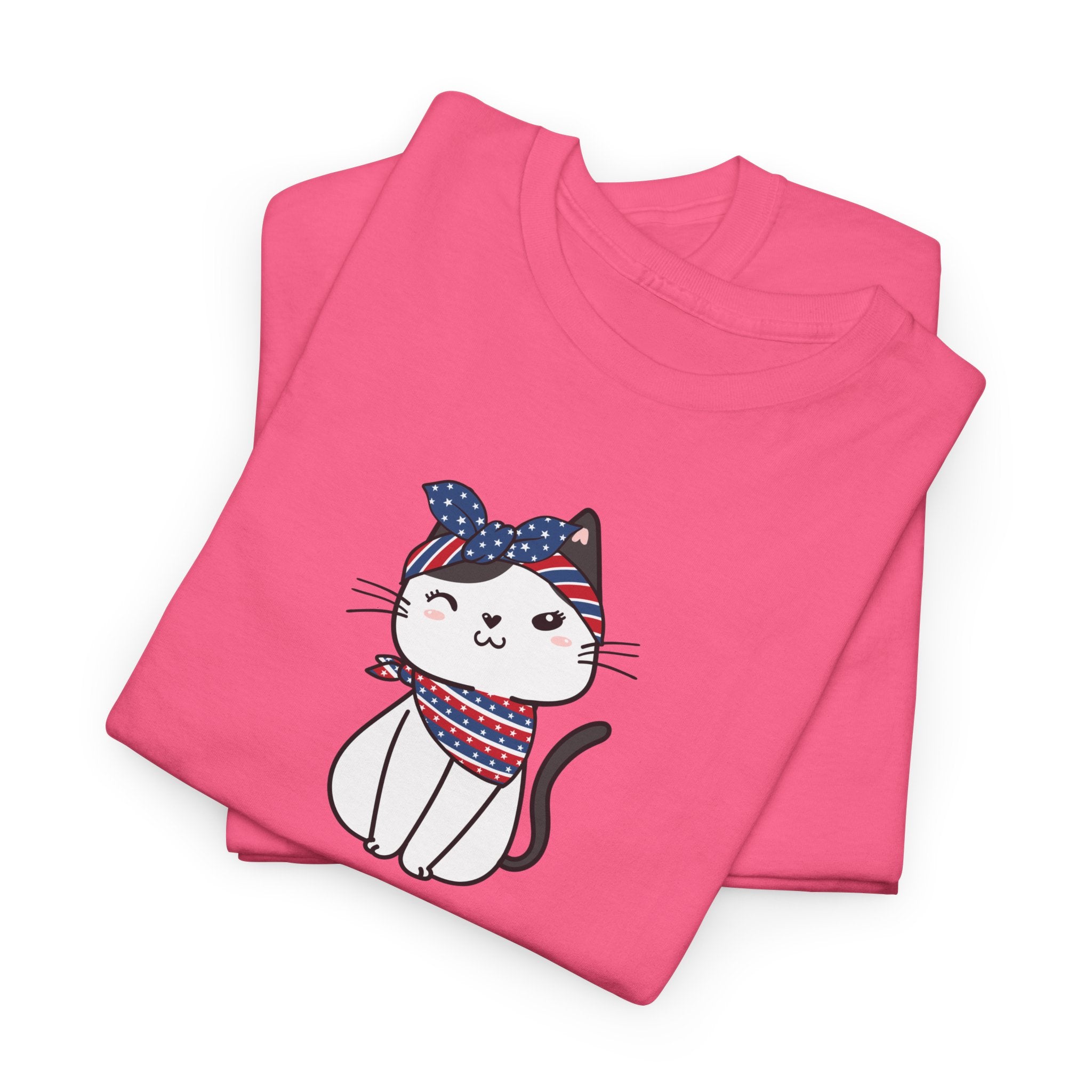 Cat Birthday Tee — "A Purr-fect Firecracker Was Born Today"
