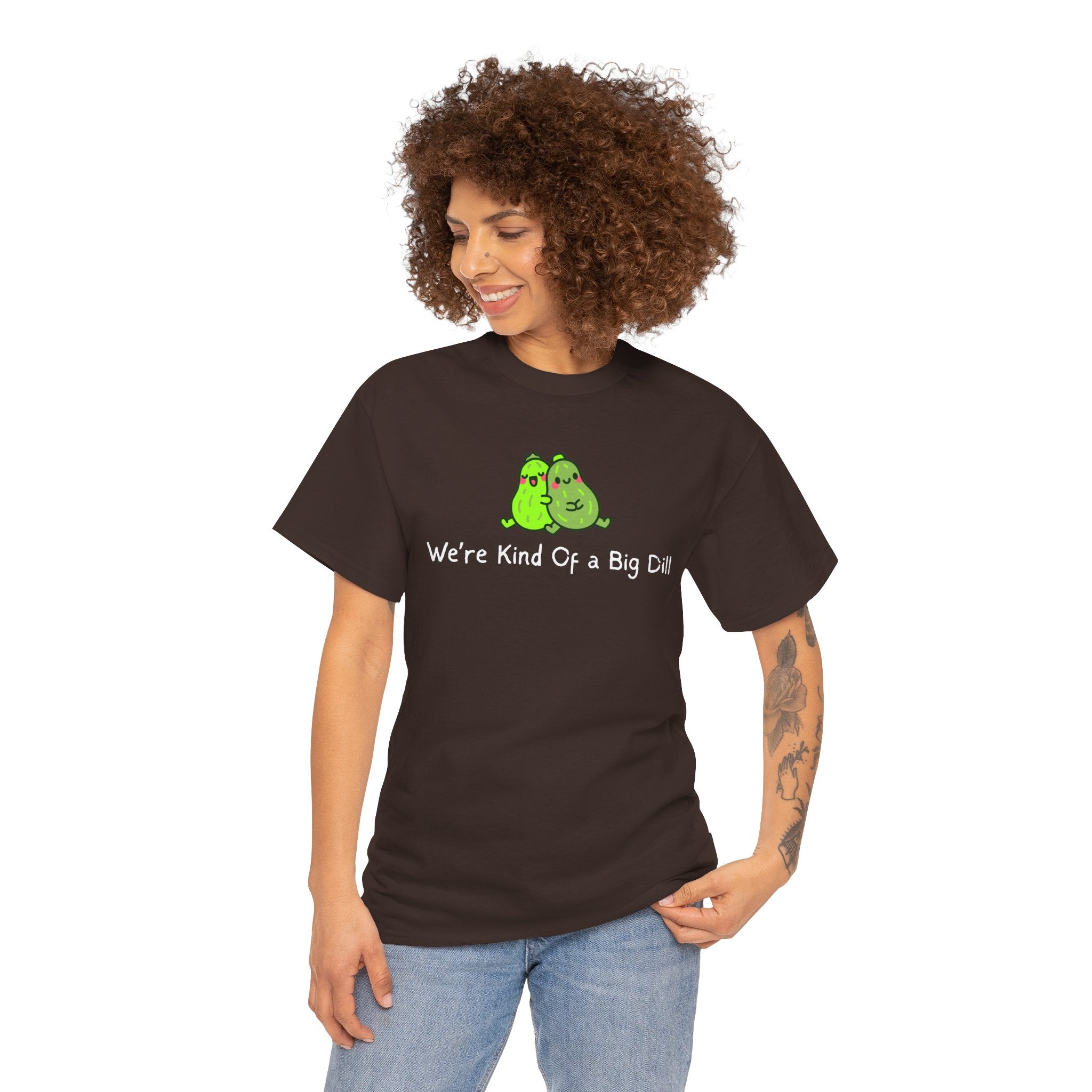 Big Dill Pickle Couple T-Shirt — "We're Kind Of a Big Dill" Cute Pun Tee