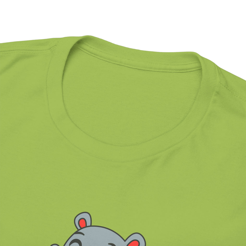 Hippo Eating Watermelon Tee — "Gone in Seconds" Cute Animal Graphic Shirt