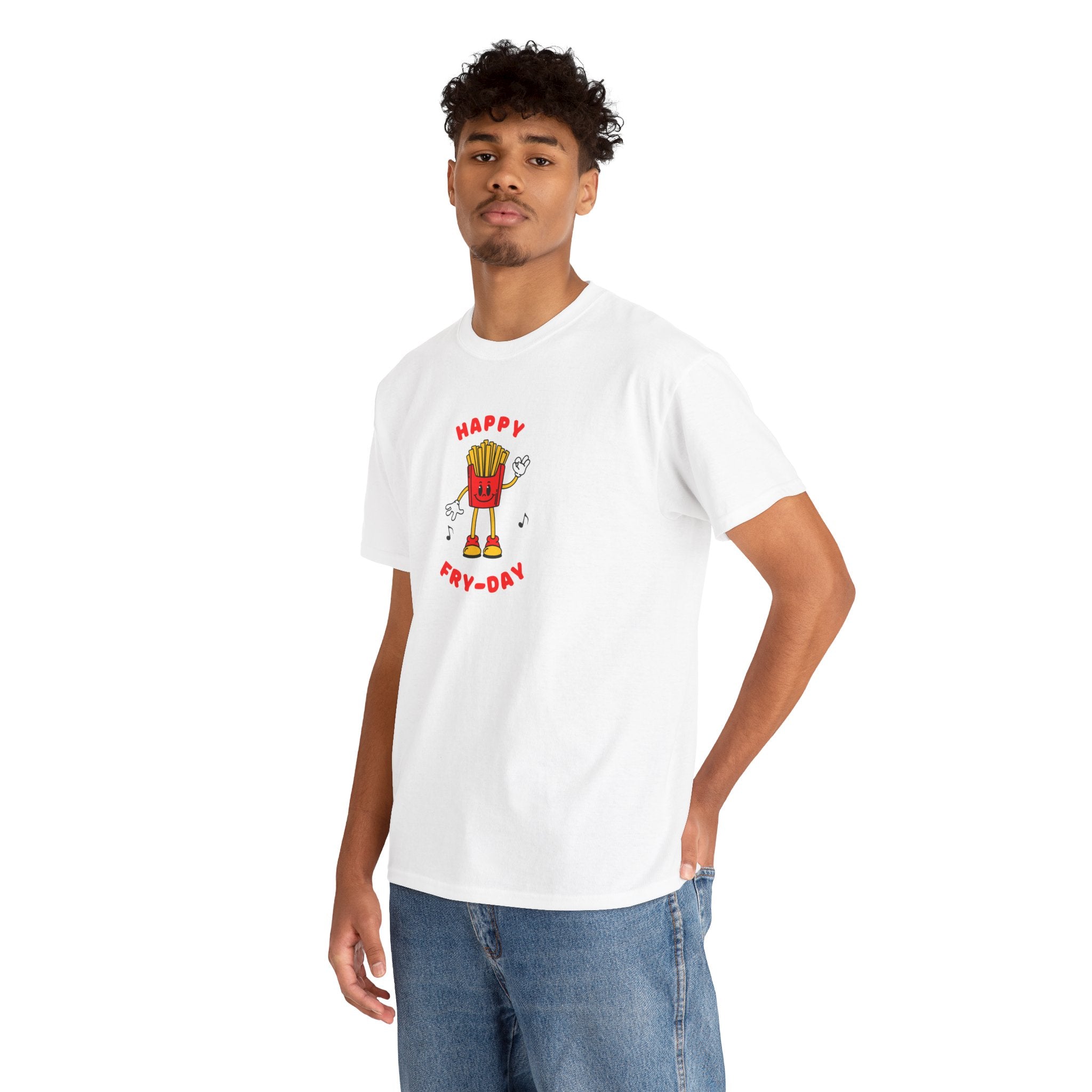 Happy Fry-Day T-Shirt — Cute Dancing Fries Graphic Tee