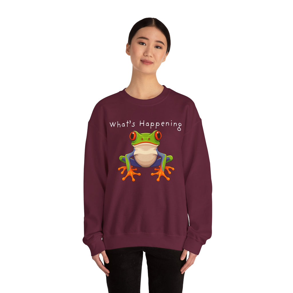 What's Happening Frog Crewneck Sweatshirt