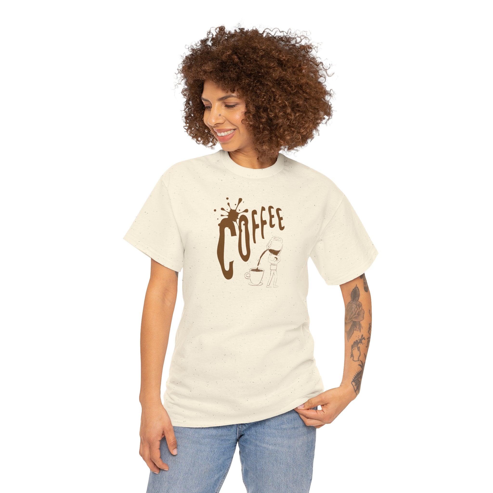 Coffee Splash T‑Shirt — Retro Coffee Typography Tee