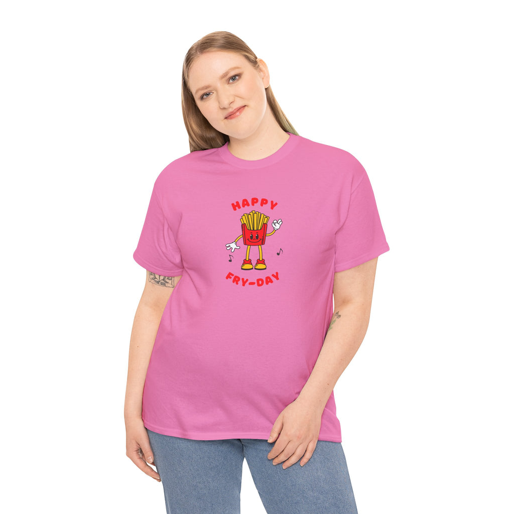Happy Fry-Day T-Shirt — Cute Dancing Fries Graphic Tee