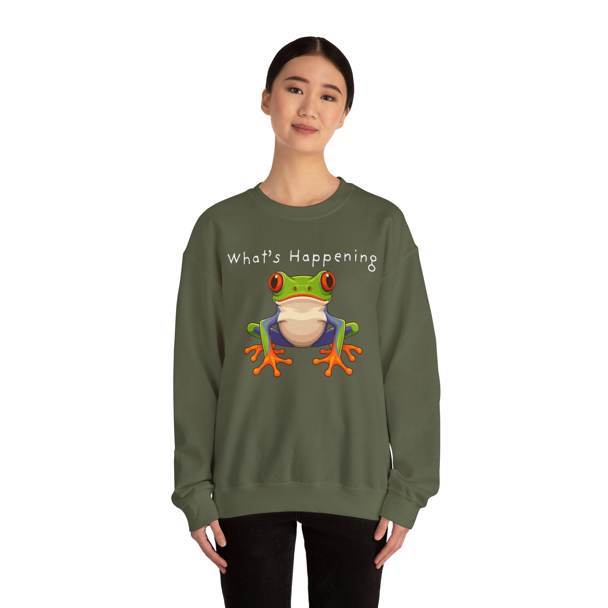 What's Happening Frog Crewneck Sweatshirt