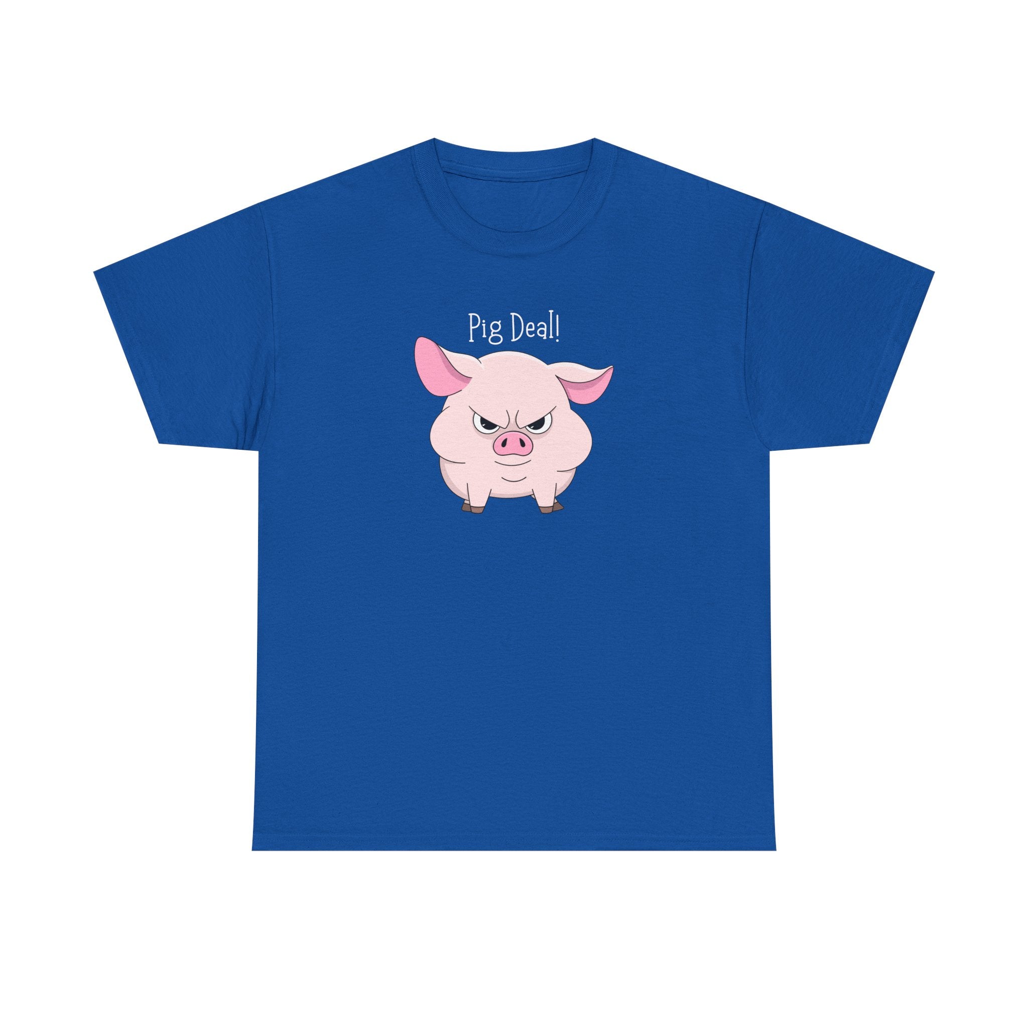 Pig Deal! Cute Angry Pig Graphic Tee — Funny Farm Animal T-Shirt