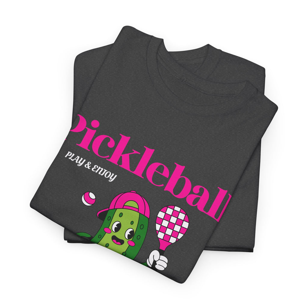 Pickleball Pickle Mascot Tee — Play & Enjoy Graphic T-Shirt