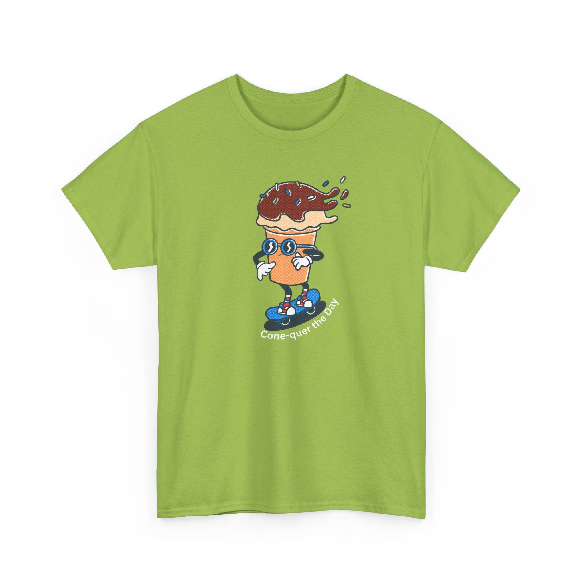 Donut Skateboard Cartoon Tee — "Can’t Stop Me" Graphic T-Shirt
