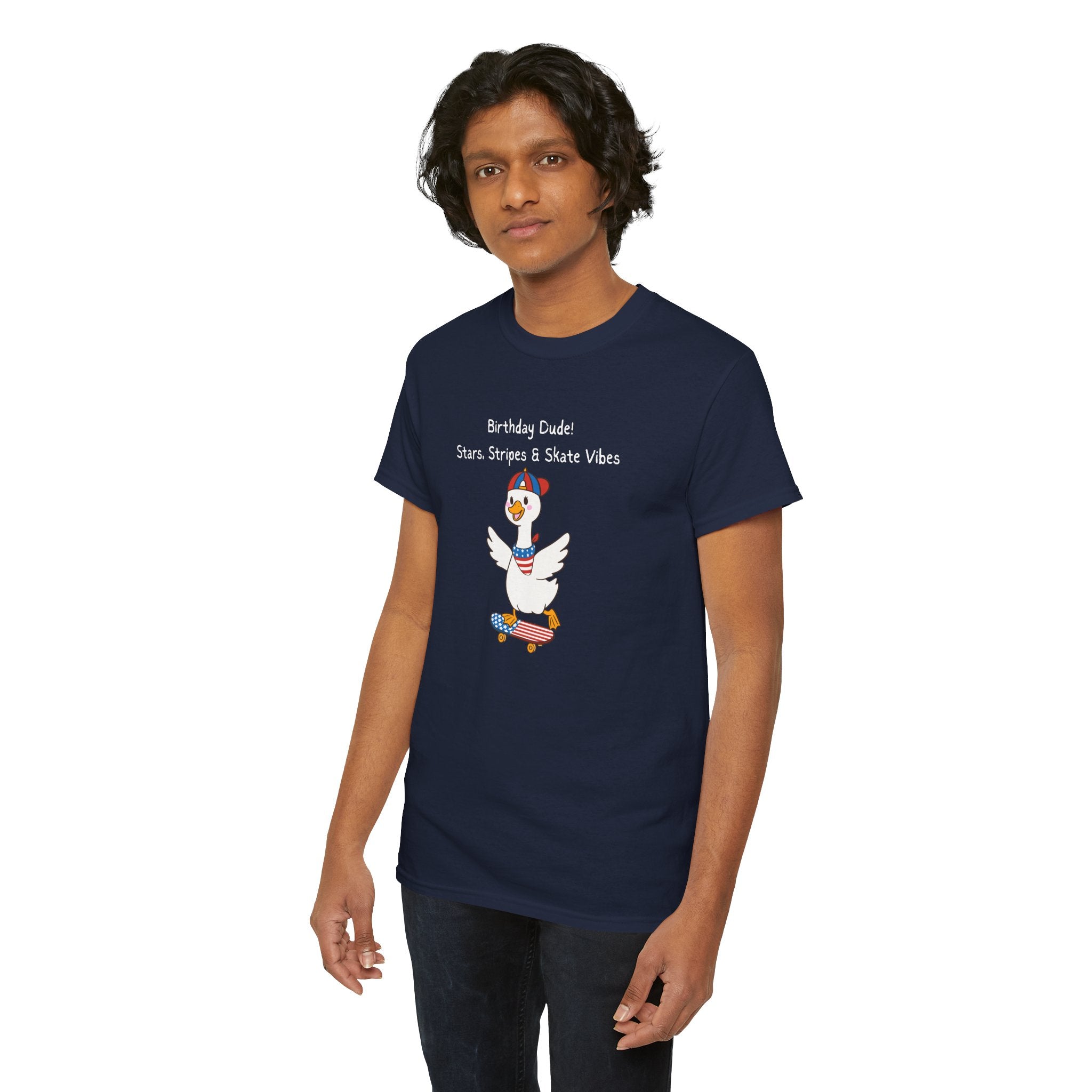 Birthday Dude! Stars, Stripes & Skate Vibes Tee
