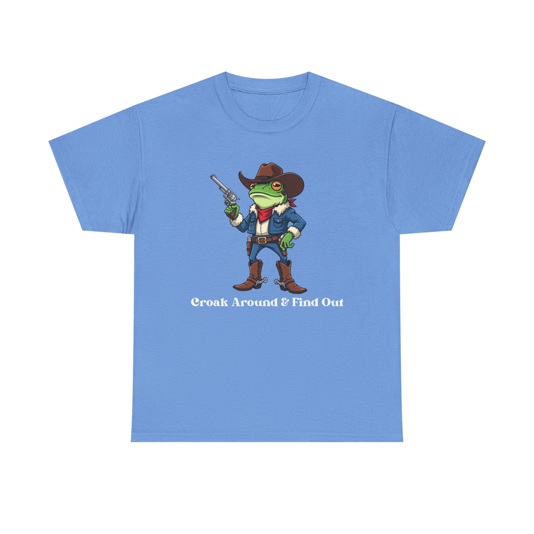 Cowboy Frog T-Shirt - "Croak Around & Find Out" Funny Western Graphic Tee