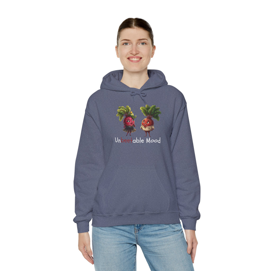 Radish 'Unbeetable Mood' Hoodie – Cute Veggie Couple Graphic Sweatshirt