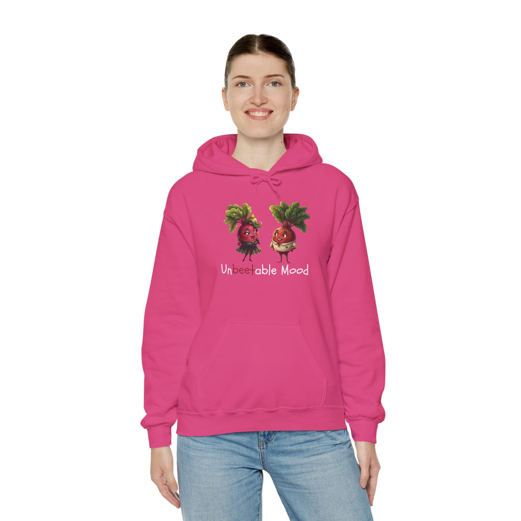Radish 'Unbeetable Mood' Hoodie – Cute Veggie Couple Graphic Sweatshirt
