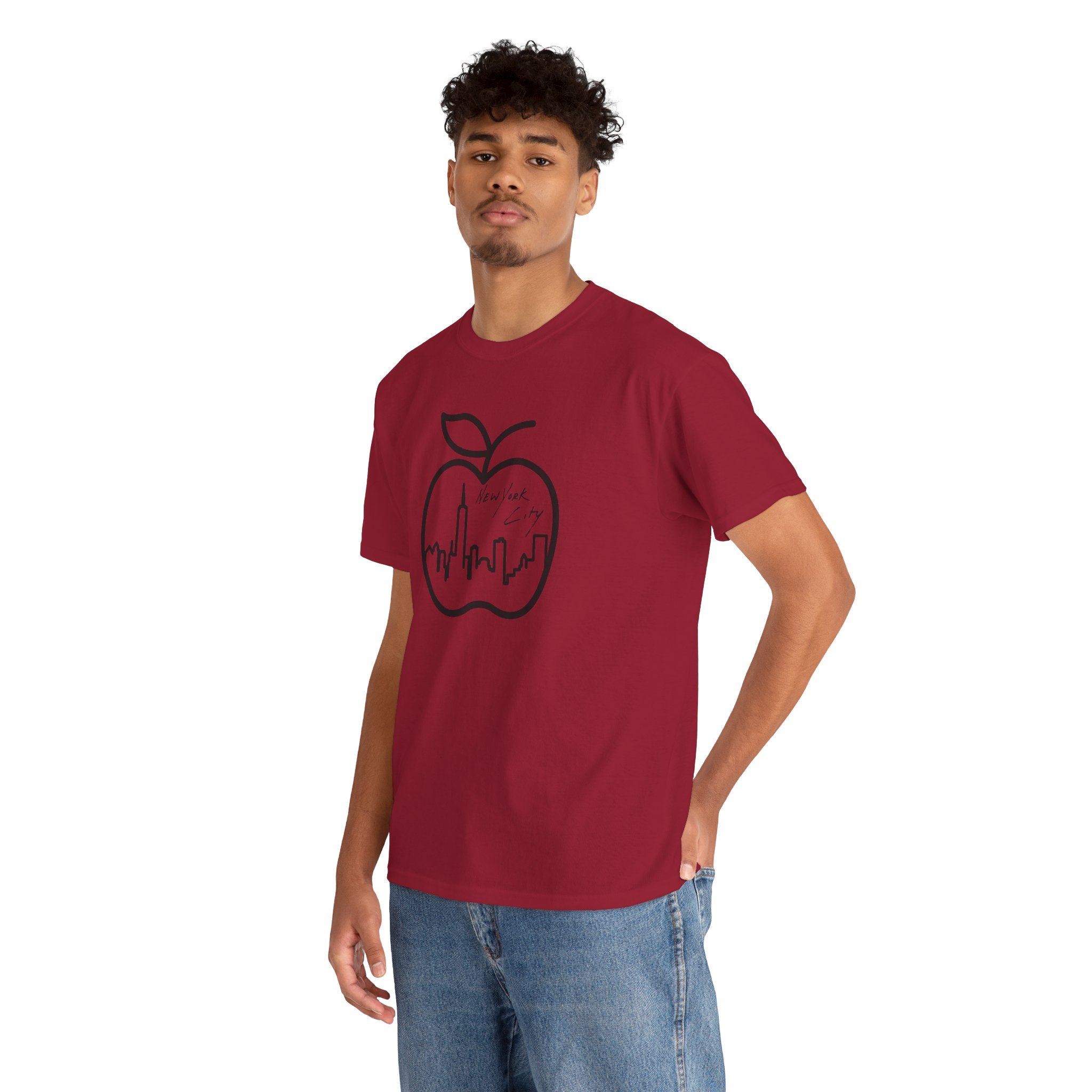 NYC Apple Skyline T‑Shirt — New York City Skyline Graphic Tee